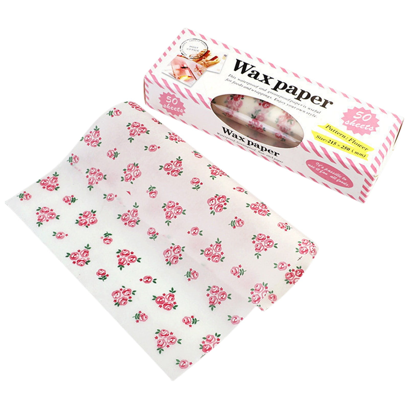 Darzheoy Wax Paper, Food Picnic Paper, 50 sheets Grease Proof Paper, Waterproof Dry Hamburger Paper Liners Wrapping Tissue for Plastic Food Basket C - Image 1
