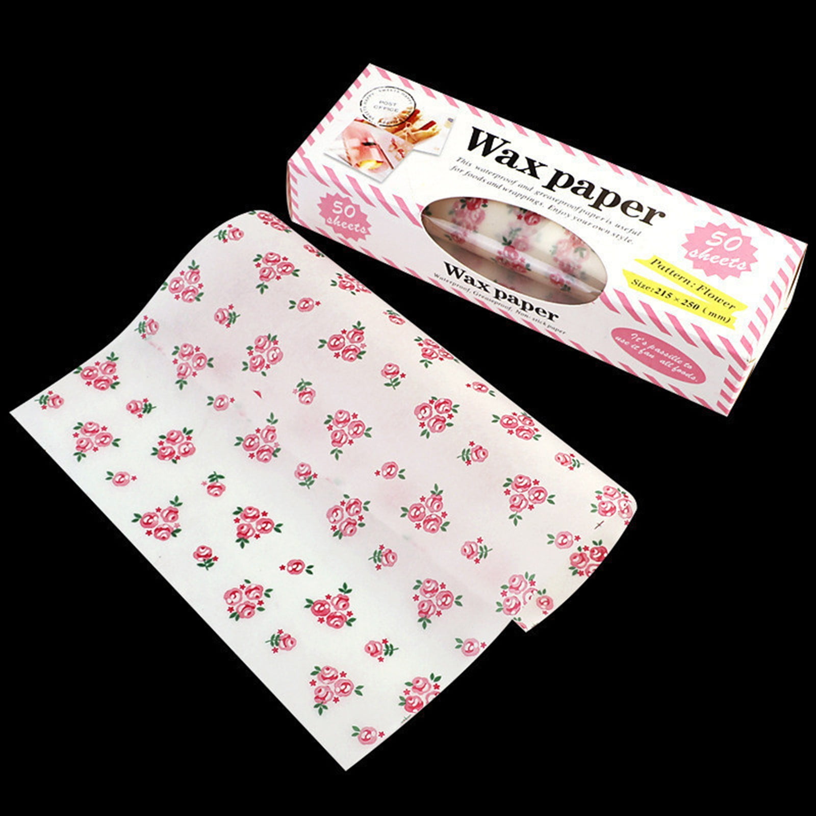 Darzheoy Wax Paper, Food Picnic Paper, 50 sheets Grease Proof Paper, Waterproof Dry Hamburger Paper Liners Wrapping Tissue for Plastic Food Basket C - Image 3
