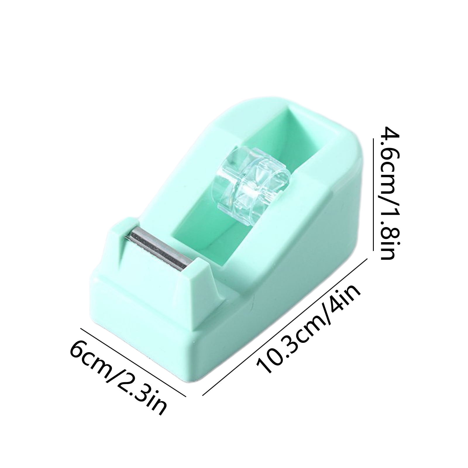 Darzheoy Desktop Tape Dispenser Adhesive Roll Holder Desk Accessories Home Office Tape Dispensers, Weighted Non-Skid Base Green - Image 2