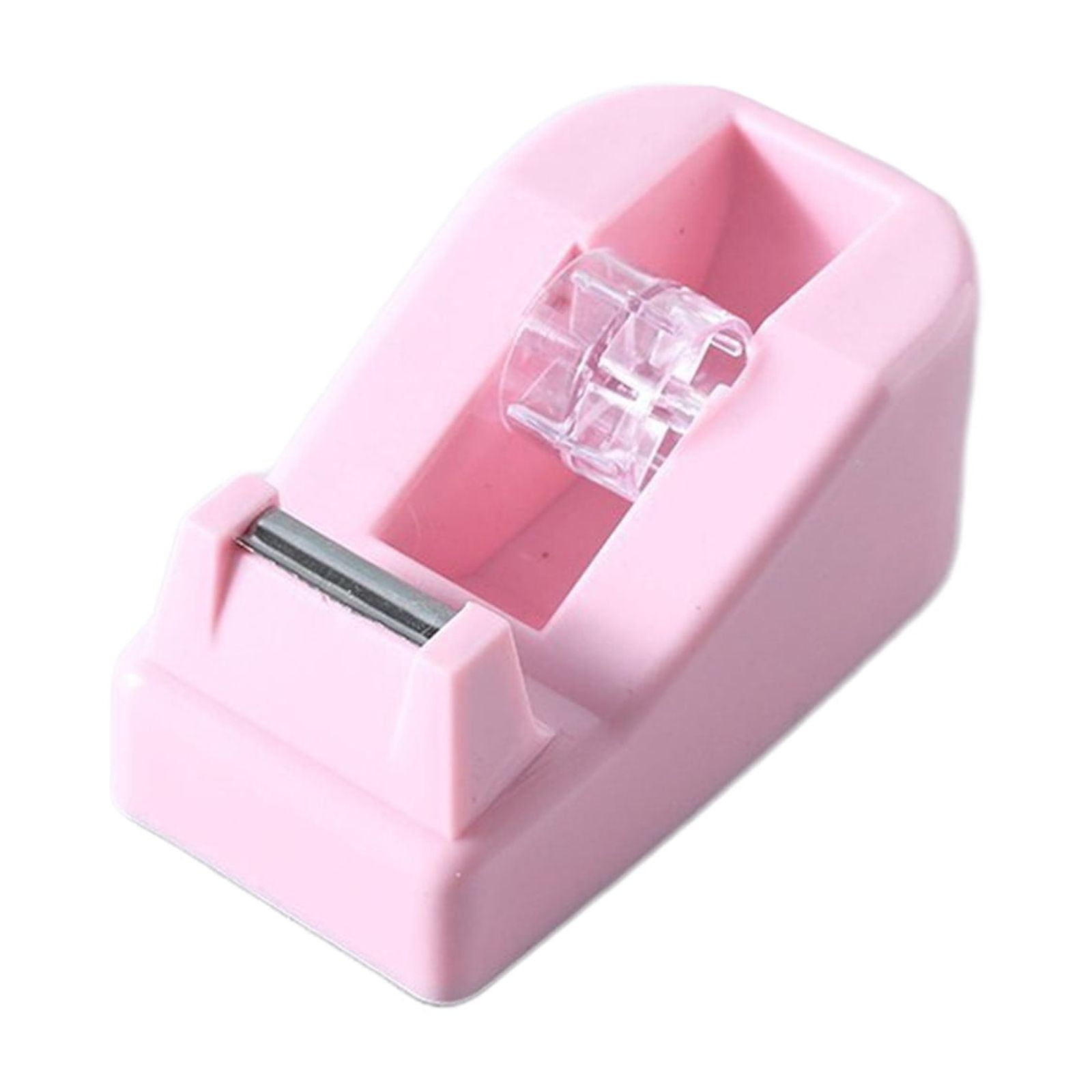 Darzheoy Desktop Tape Dispenser Adhesive Roll Holder Desk Accessories Home Office Tape Dispensers, Weighted Non-Skid Base Pink - Image 1