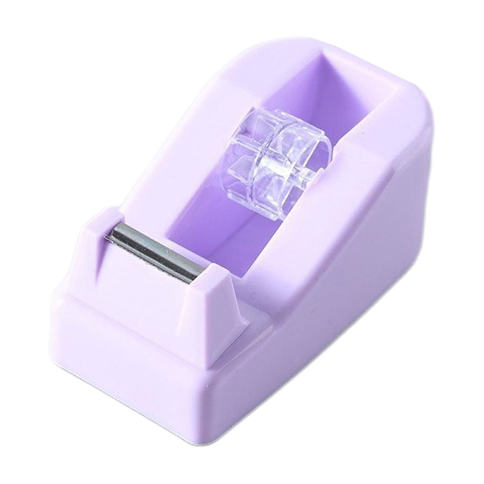 Darzheoy Desktop Tape Dispenser Adhesive Roll Holder Desk Accessories Home Office Tape Dispensers, Weighted Non-Skid Base Purple - Image 1