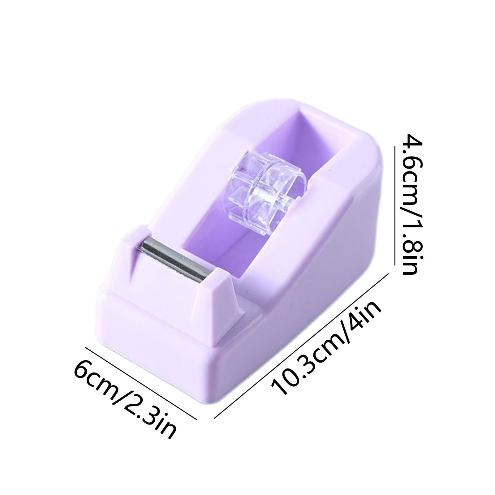 Darzheoy Desktop Tape Dispenser Adhesive Roll Holder Desk Accessories Home Office Tape Dispensers, Weighted Non-Skid Base Purple - Image 2