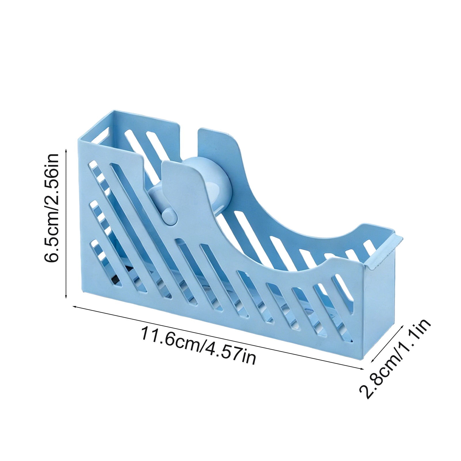 Darzheoy Desktop Tape Dispenser Adhesive Roll Holder Desk Accessories Home Office Tape Dispensers, Weighted Non-Skid Base X-Blue - Image 2