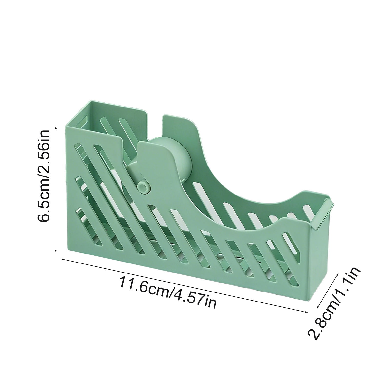 Darzheoy Desktop Tape Dispenser Adhesive Roll Holder Desk Accessories Home Office Tape Dispensers, Weighted Non-Skid Base X-Green - Image 2