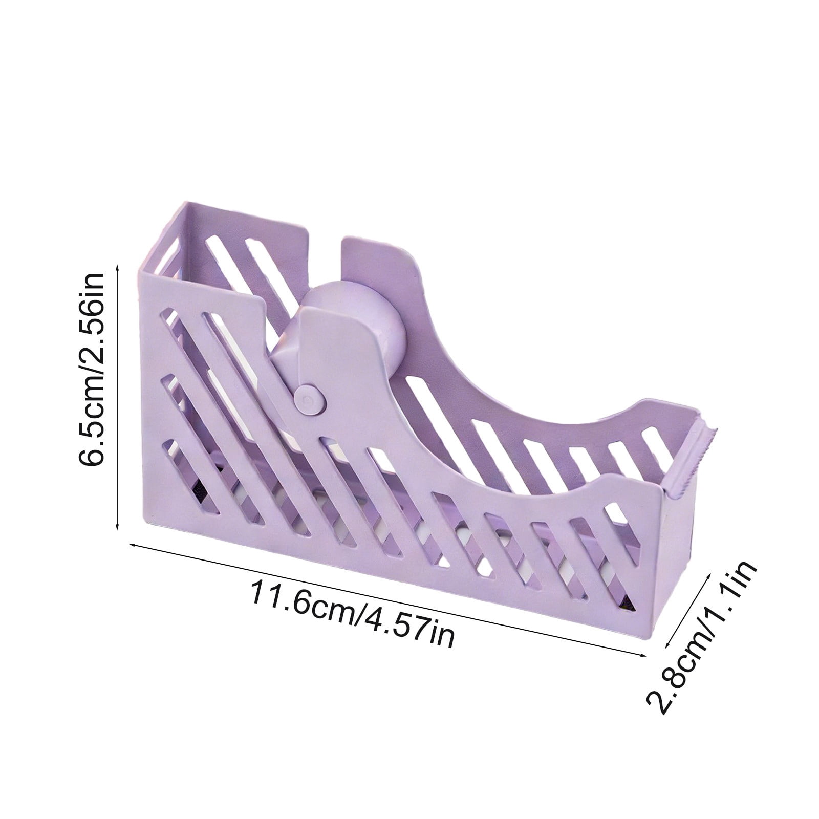 Darzheoy Desktop Tape Dispenser Adhesive Roll Holder Desk Accessories Home Office Tape Dispensers, Weighted Non-Skid Base X-Purple - Image 2