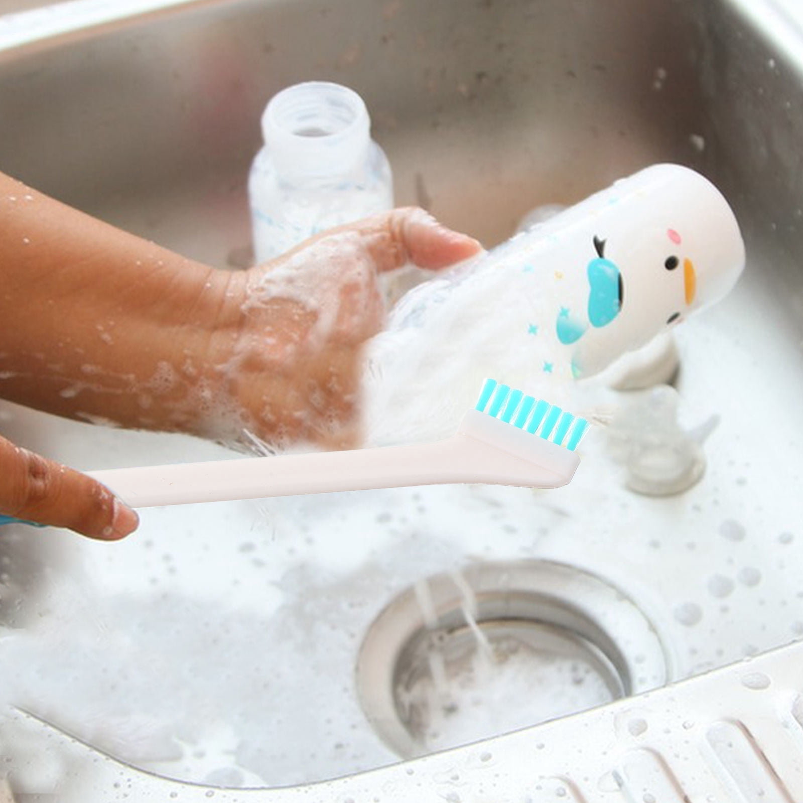 Worgeous 2pcs Portable Baby Bottle Cleaning Brush Set Small Kitchen Tools Bottle Clean - Image 3