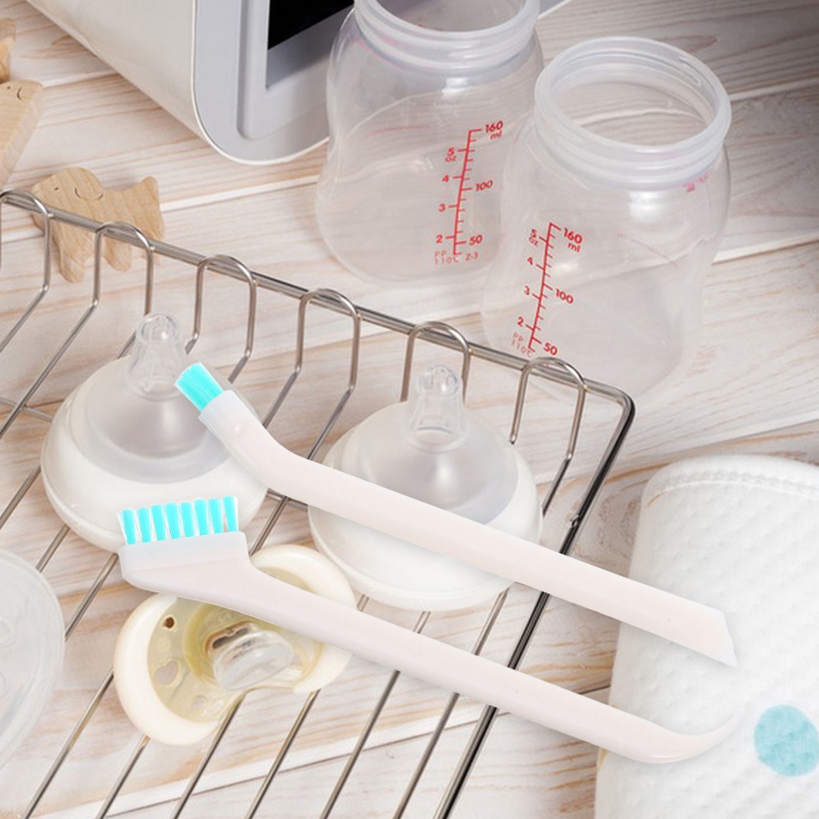 Worgeous 2pcs Portable Baby Bottle Cleaning Brush Set Small Kitchen Tools Bottle Clean - Image 8