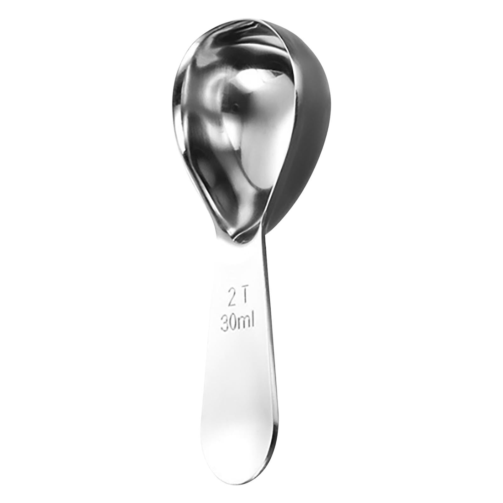 Darzheoy Coffee Scoop Stainless Steel Coffee Measuring Spoon Tablespoon Coffee Scoop Short Handle Measuring Spoon for Ground Coffee Tea Sugar Flour Coffee Scoop (30ml) A - Image 1