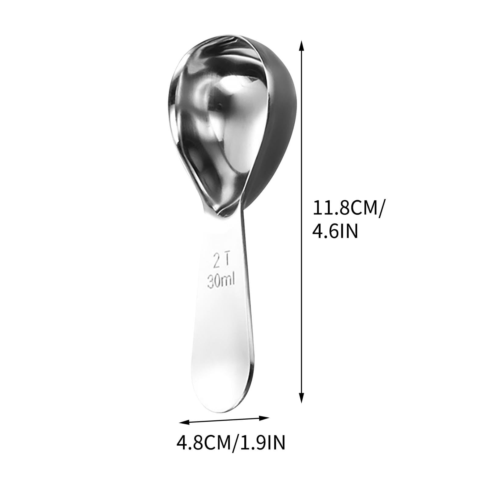 Darzheoy Coffee Scoop Stainless Steel Coffee Measuring Spoon Tablespoon Coffee Scoop Short Handle Measuring Spoon for Ground Coffee Tea Sugar Flour Coffee Scoop (30ml) A - Image 2