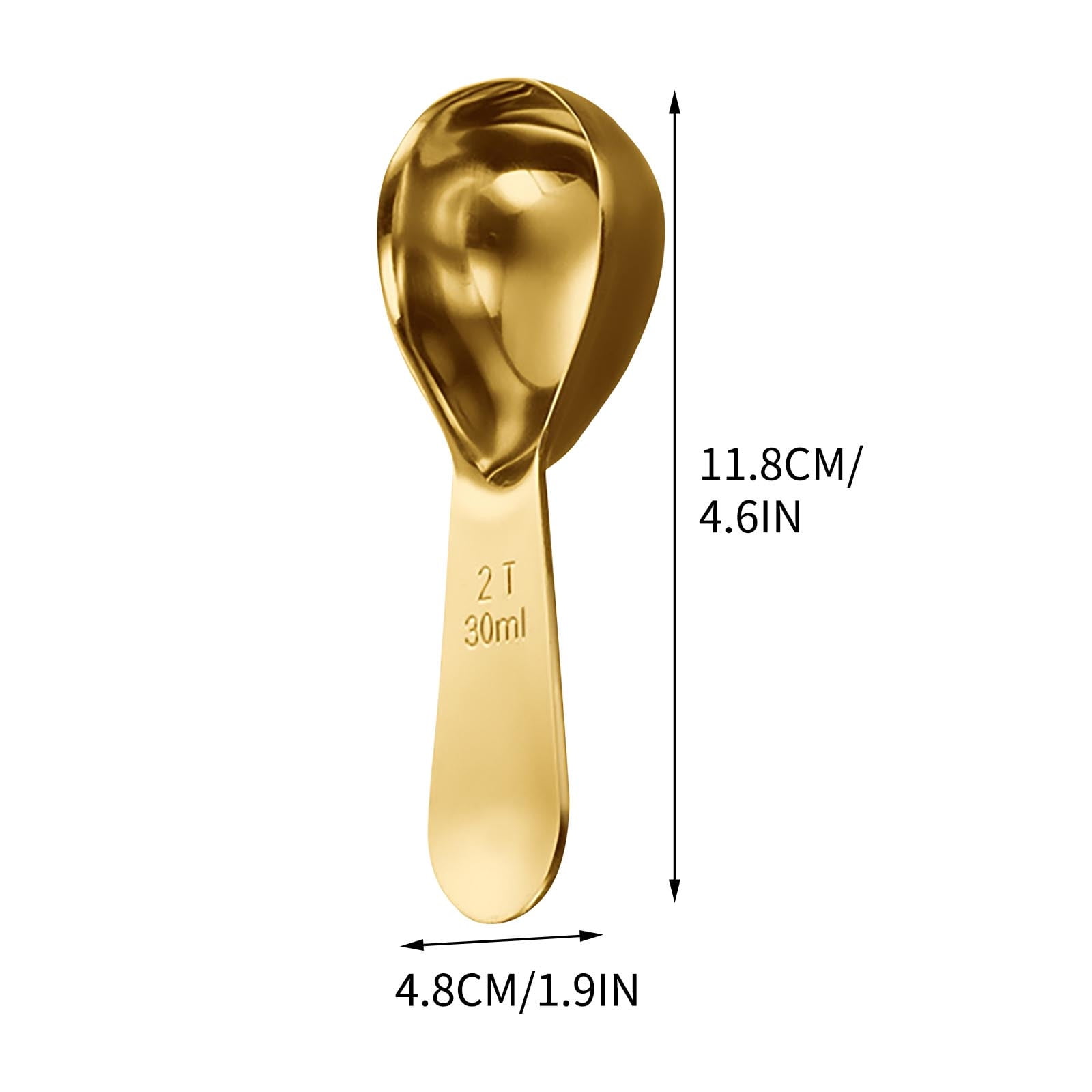 Darzheoy Coffee Scoop Stainless Steel Coffee Measuring Spoon Tablespoon Coffee Scoop Short Handle Measuring Spoon for Ground Coffee Tea Sugar Flour Coffee Scoop (30ml) B - Image 2