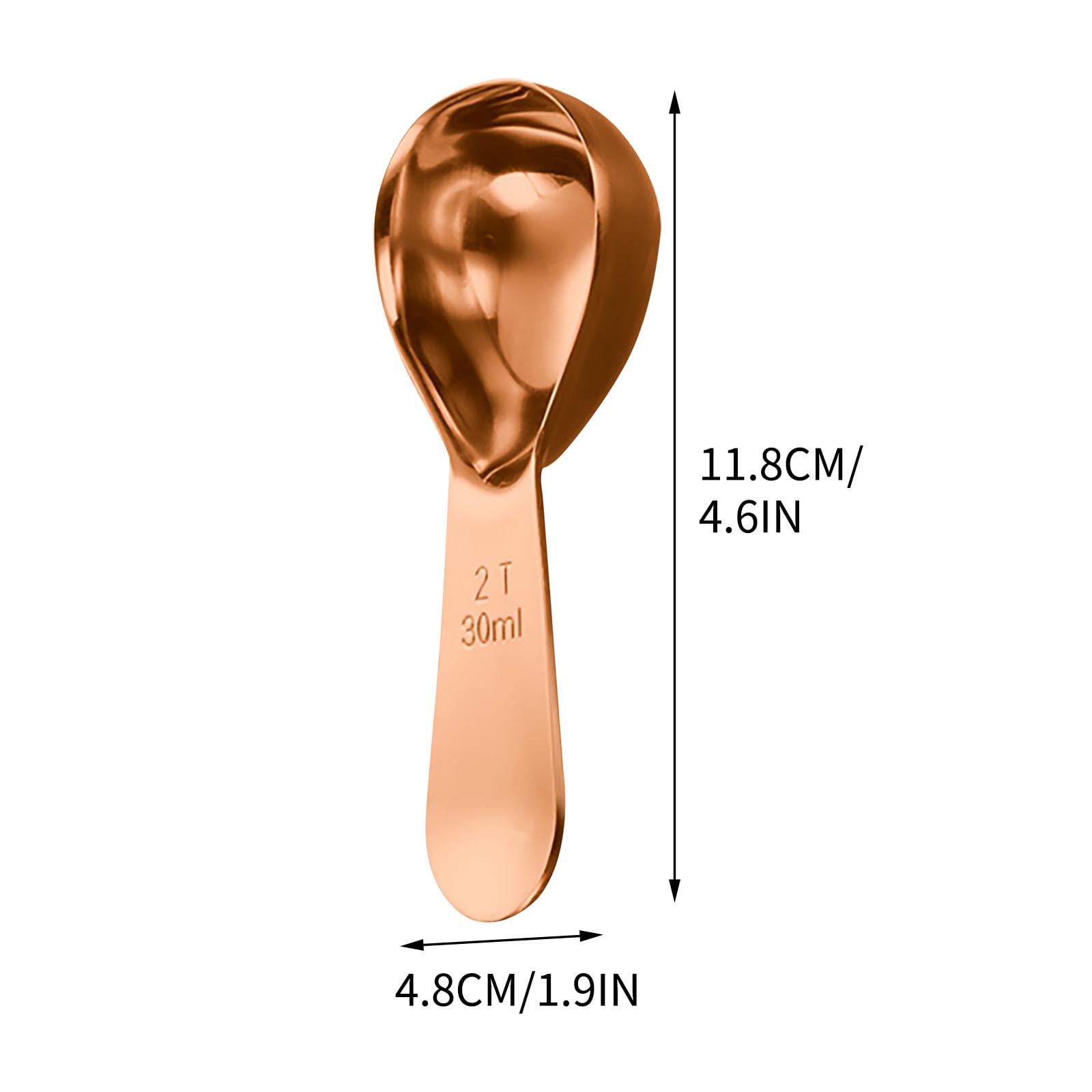 Darzheoy Coffee Scoop Stainless Steel Coffee Measuring Spoon Tablespoon Coffee Scoop Short Handle Measuring Spoon for Ground Coffee Tea Sugar Flour Coffee Scoop (30ml) C - Image 2