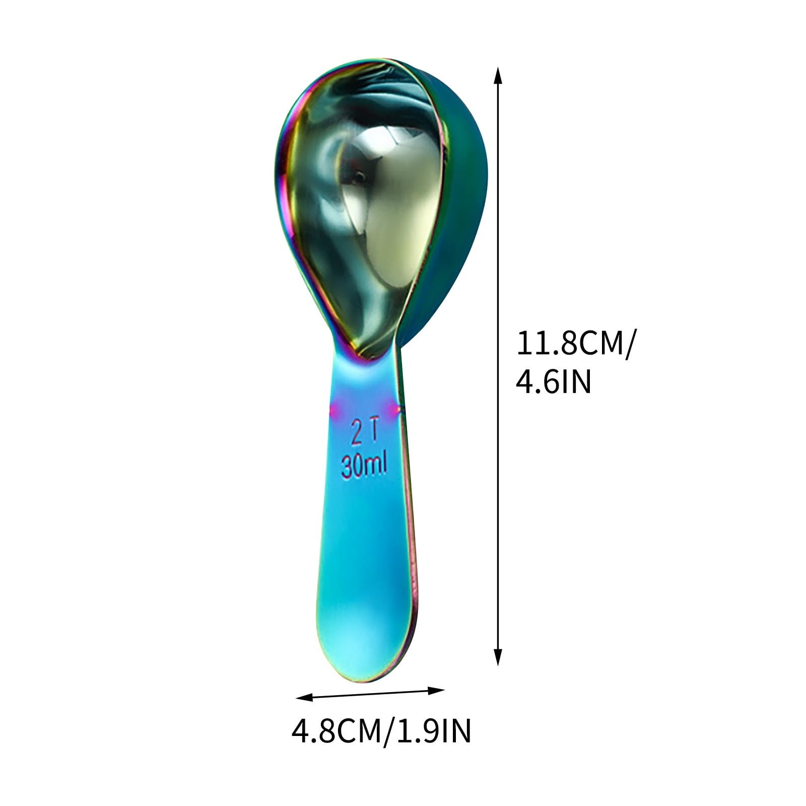 Darzheoy Coffee Scoop Stainless Steel Coffee Measuring Spoon Tablespoon Coffee Scoop Short Handle Measuring Spoon for Ground Coffee Tea Sugar Flour Coffee Scoop (30ml) D - Image 2
