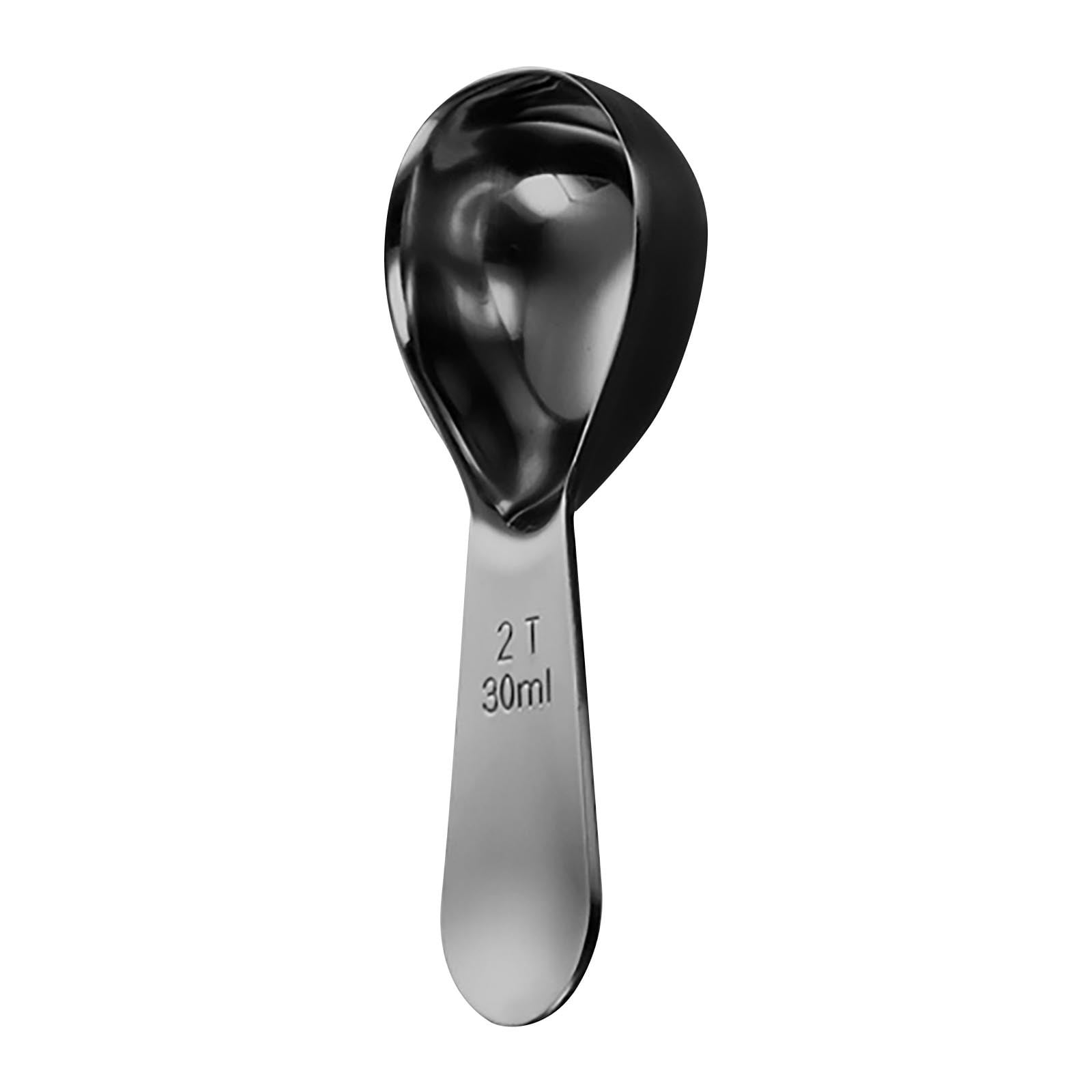 Darzheoy Coffee Scoop Stainless Steel Coffee Measuring Spoon Tablespoon Coffee Scoop Short Handle Measuring Spoon for Ground Coffee Tea Sugar Flour Coffee Scoop (30ml) E - Image 1