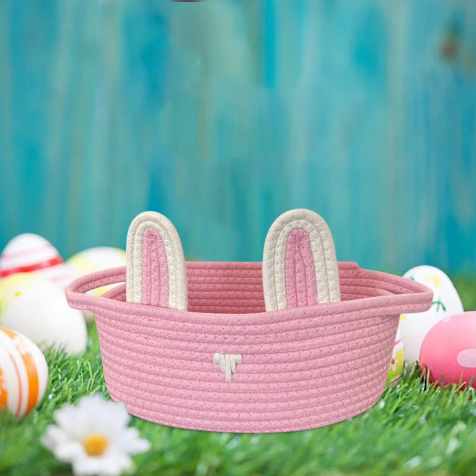 Chmadoxn Adorable Easter Bunny Basket for Kids - Perfect Easter Gift, Cute Easter Bucket Bags with Rabbit Ears for Easter Eggs Hunting, Affordable & Festive Spring Decor As Show B - Image 6