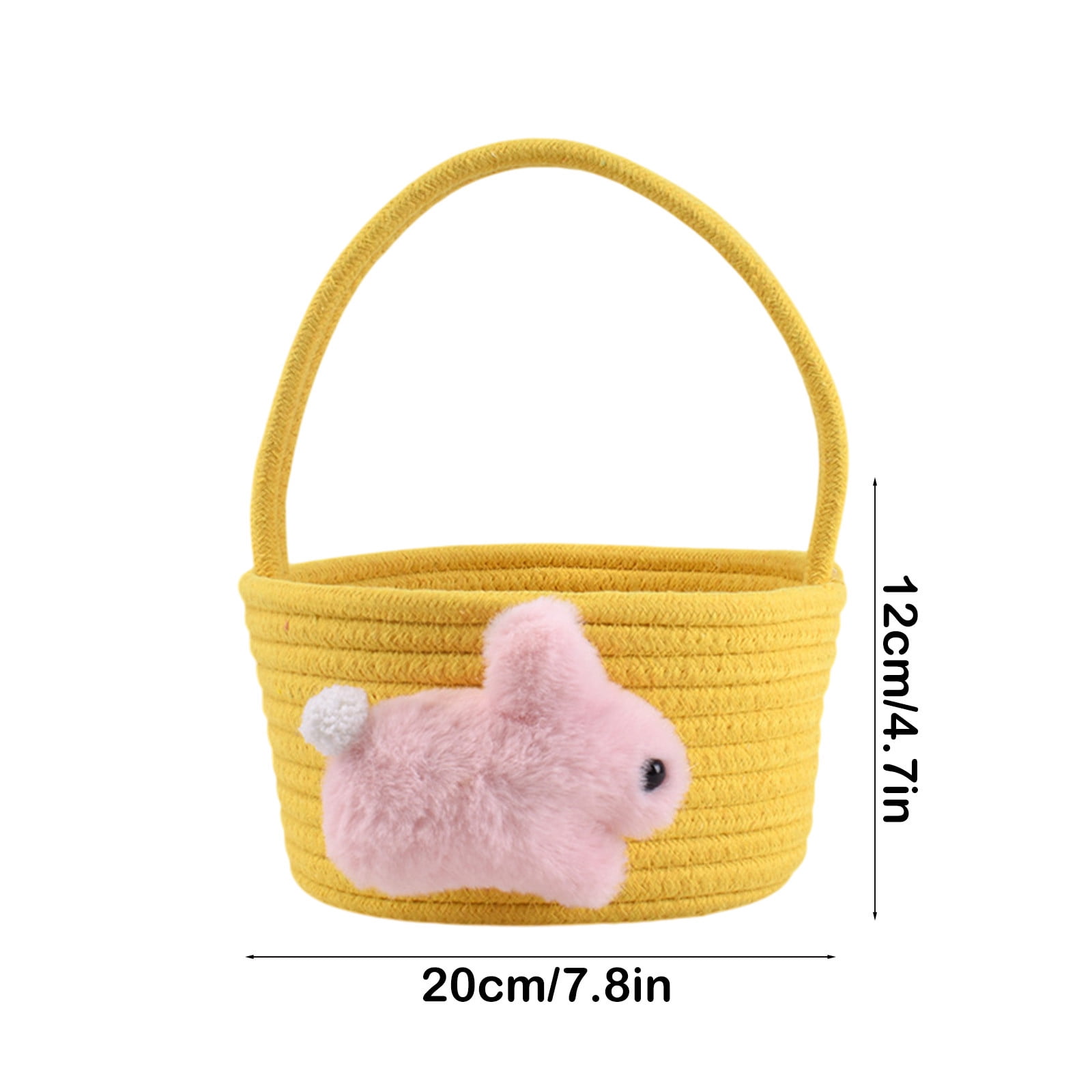 Chmadoxn Adorable Easter Bunny Basket for Kids - Perfect Easter Gift, Cute Easter Bucket Bags with Rabbit Ears for Easter Eggs Hunting, Affordable & Festive Spring Decor As Show H - Image 3