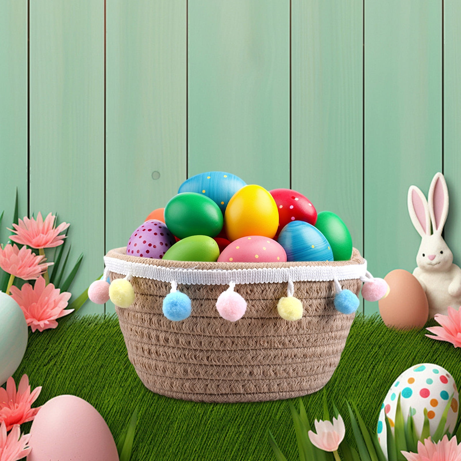 Chmadoxn Adorable Easter Bunny Basket for Kids - Perfect Easter Gift, Cute Easter Bucket Bags with Rabbit Ears for Easter Eggs Hunting, Affordable & Festive Spring Decor As Show I - Image 6