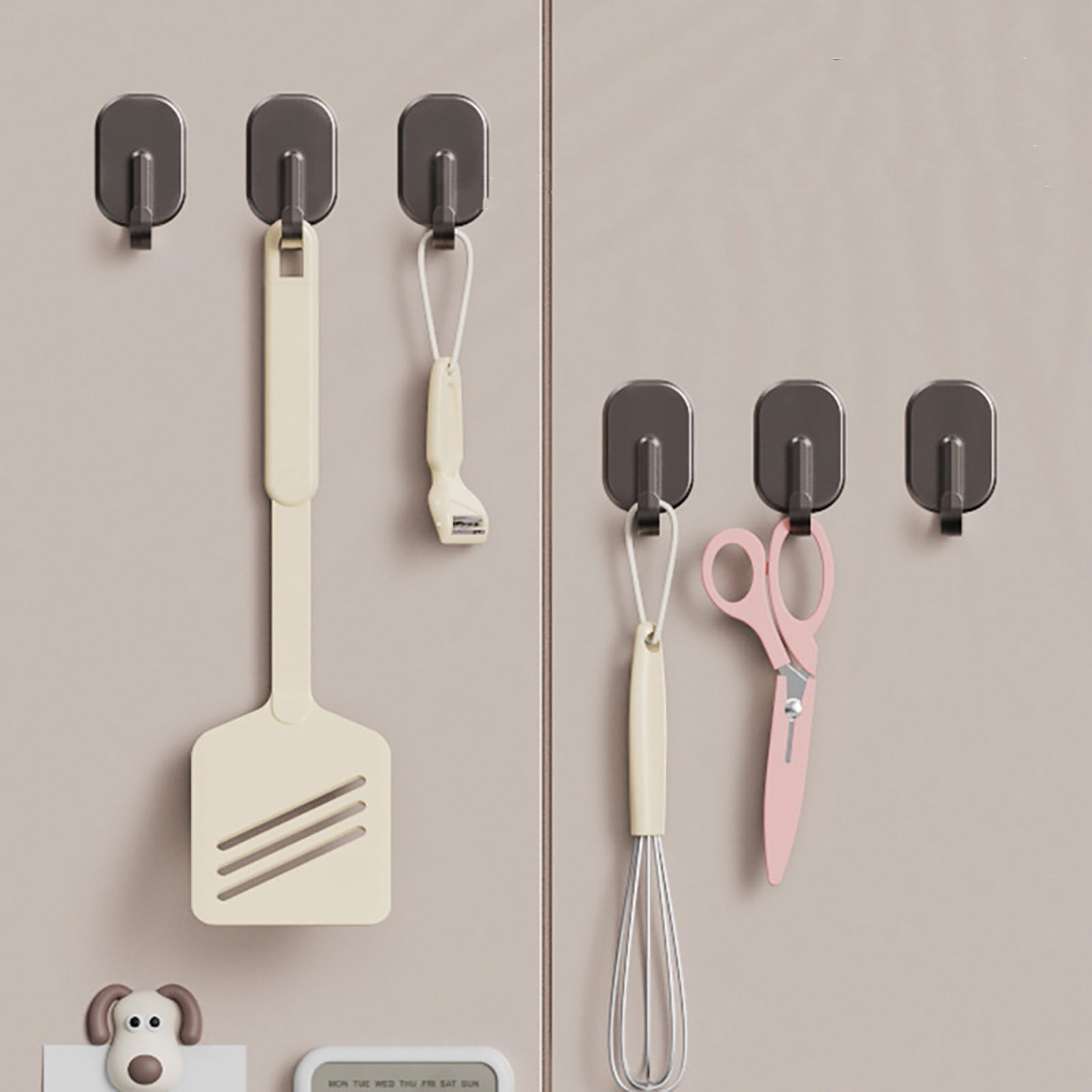 Darzheoy Magnetic Hook for Kitchen Refrigerator, Magnets Hooks Key Towel Storage Holder Bathroom Hangers, Strong Magnet Bar Hooks Storage Hanger Hanging Kitchen Utensil Black - Image 5