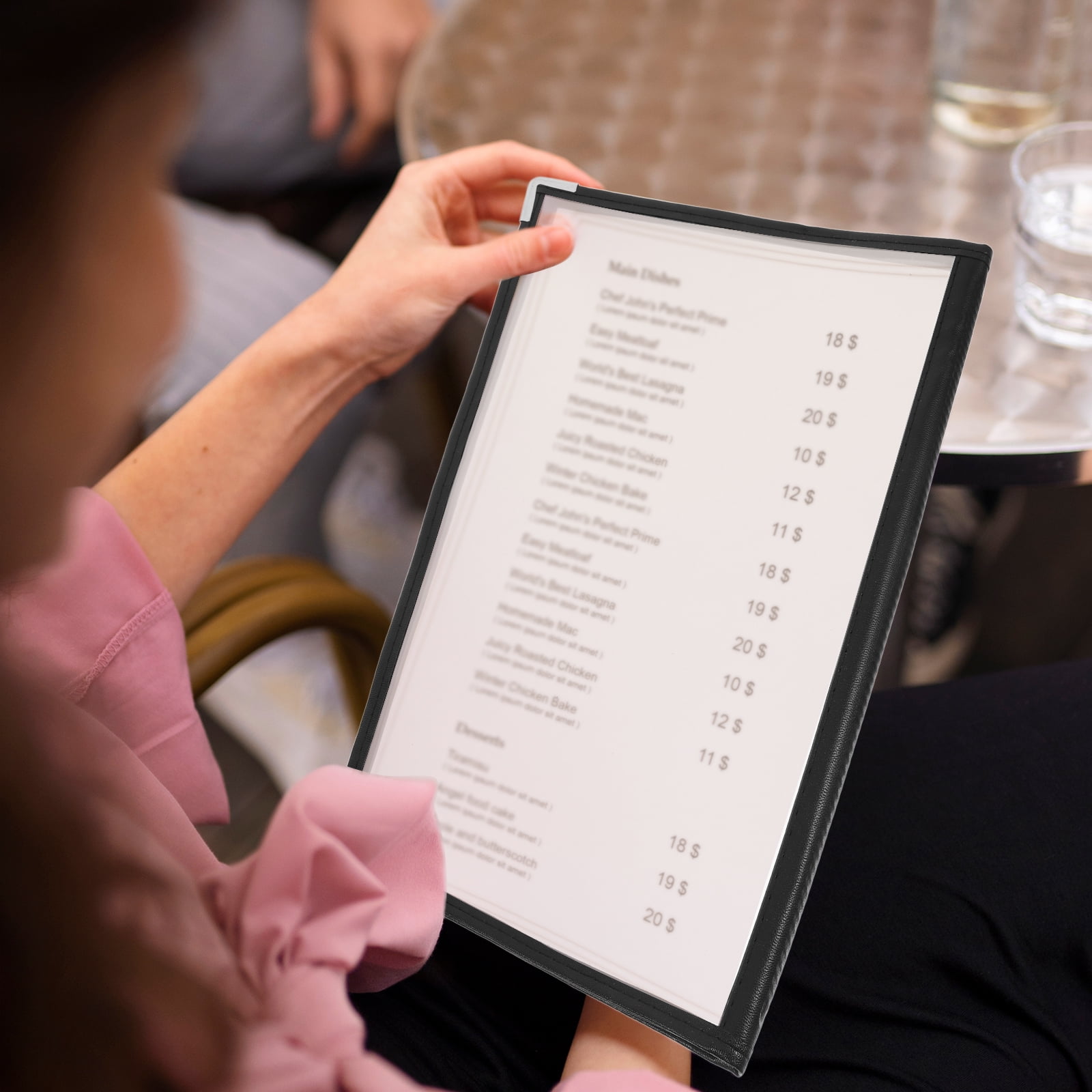 WORGEOUS Menu Covers for Restaurant Poster Display Rack Recipe Folder - Image 8