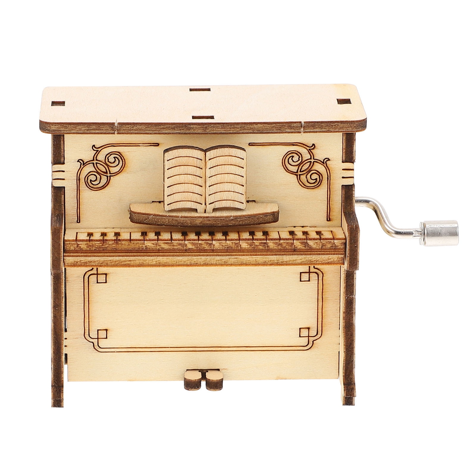 Worgeous 2-Piece Wooden Assembly Puzzle Craft Kit Desktop Musical Piano Model for Adults Teens - Image 3