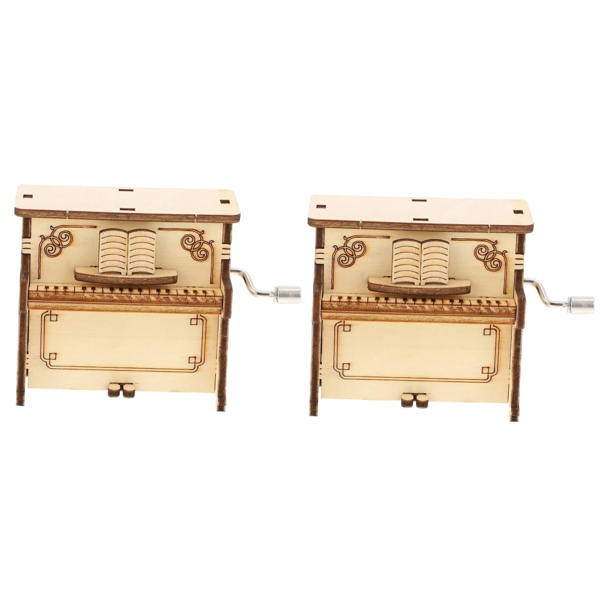 Worgeous 2-Piece Wooden Assembly Puzzle Craft Kit Desktop Musical Piano Model for Adults Teens - Image 4