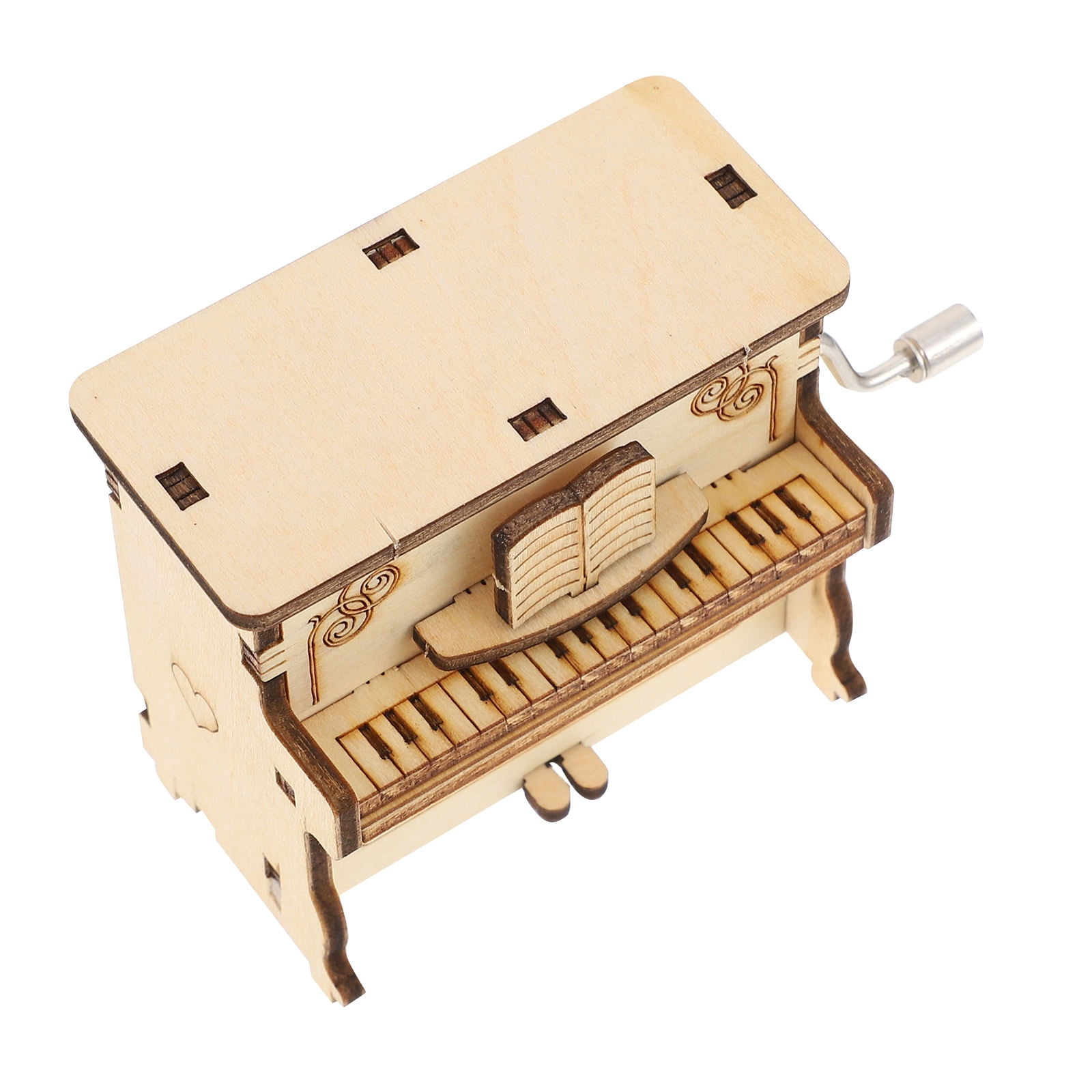Worgeous 2-Piece Wooden Assembly Puzzle Craft Kit Desktop Musical Piano Model for Adults Teens - Image 8