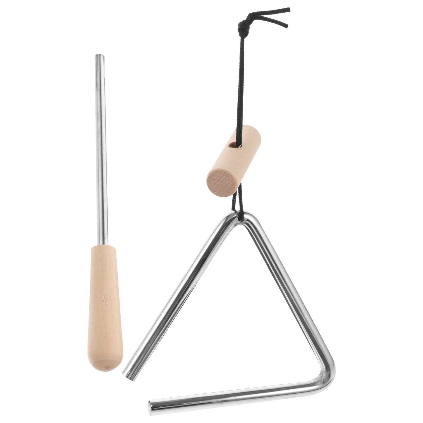 Worgeous 1 Set of Music Instrument Musical Iron Triangle Percussion Instrument With Striker - Image 1