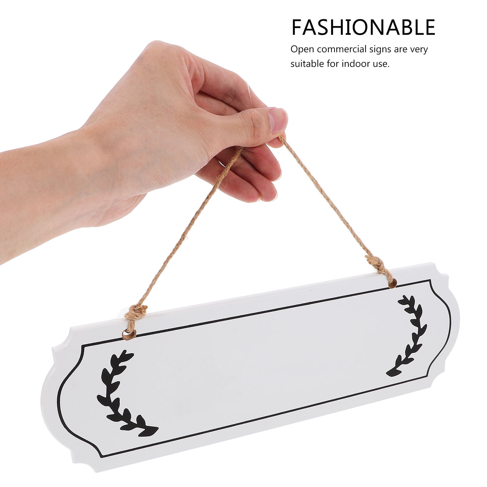 HOOWIFFY Unfinished Wood Plaque Blank White Sign for DIY Writing Decor - Image 3