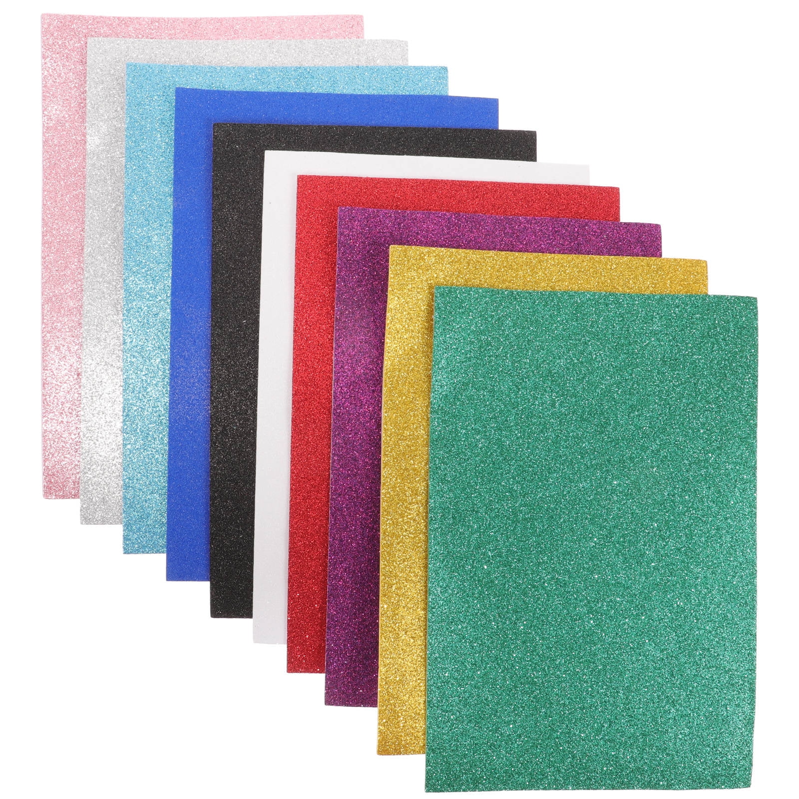 HOOWIFFY A4 Adhesive Glitter Foam Sheet for Handmade Crafts and Party Decor - Image 1