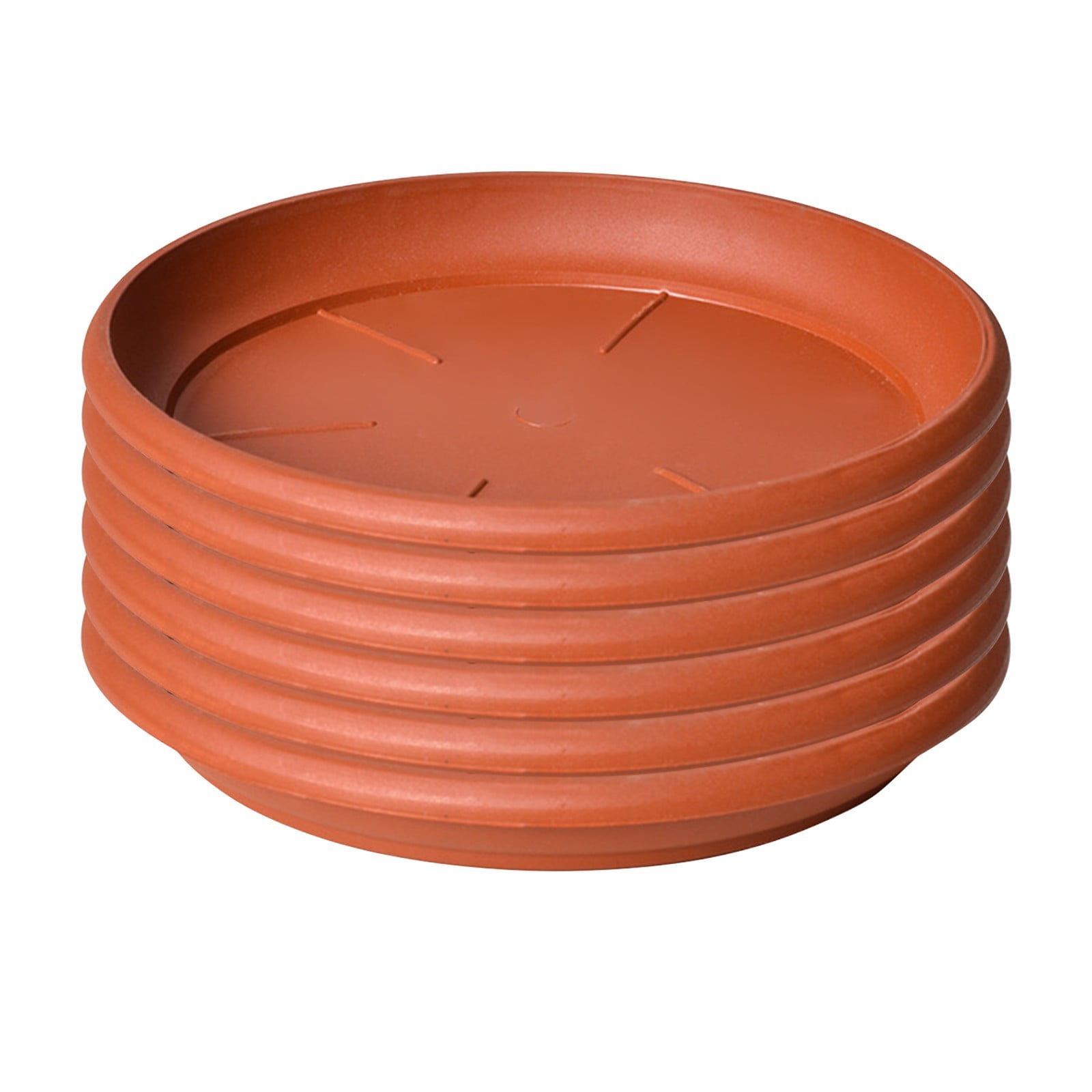 Darzheoy 6 Pack Plant Saucer Tray 3.6 inch, Heavy Duty Plastic Pot Plant Drip Trays Saucers for Indoors Outdoor, Plant Water Tray for Planters 4.7
