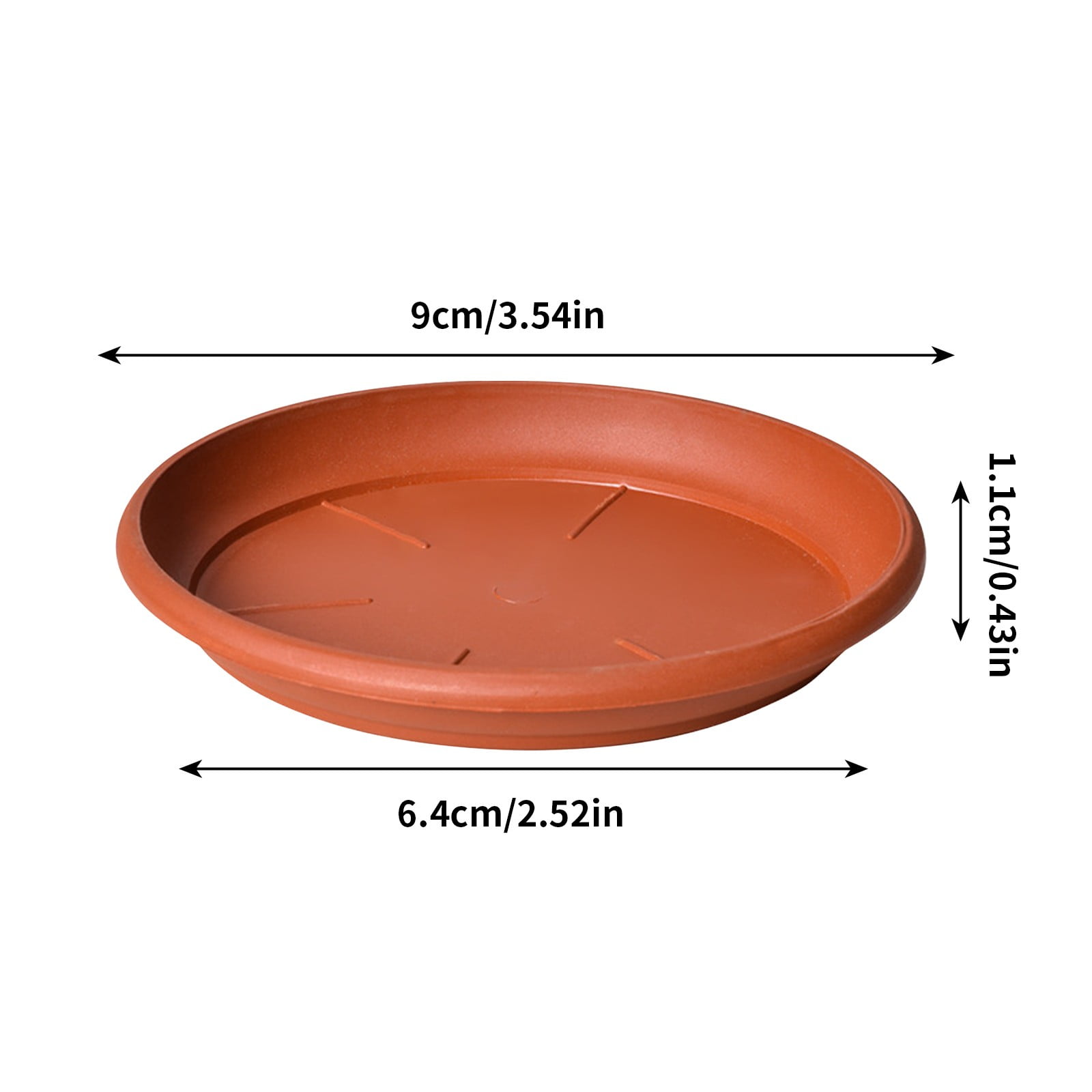 Darzheoy 6 Pack Plant Saucer Tray 3.6 inch, Heavy Duty Plastic Pot Plant Drip Trays Saucers for Indoors Outdoor, Plant Water Tray for Planters 4.7