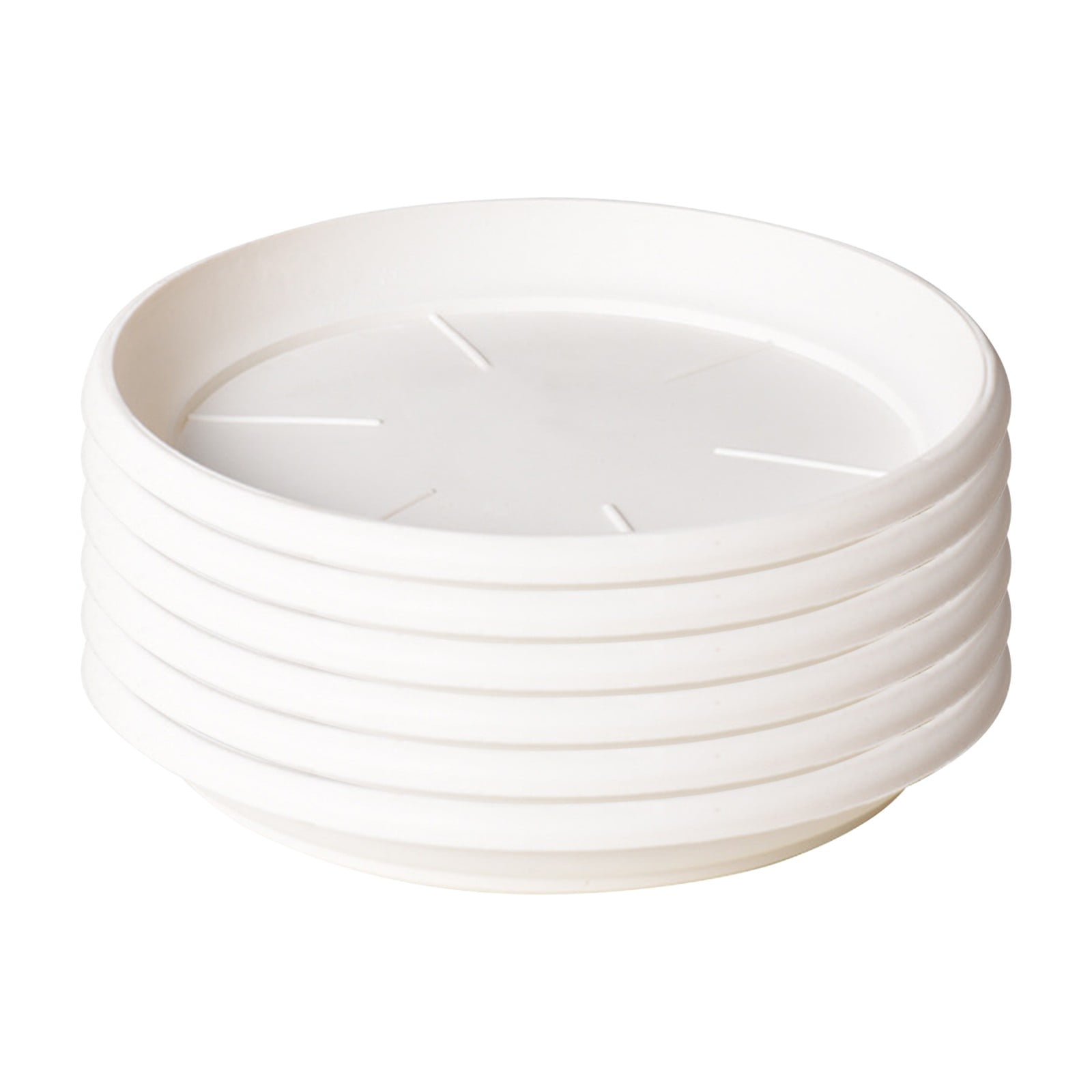 Darzheoy 6 Pack Plant Saucer Tray 3.6 inch, Heavy Duty Plastic Pot Plant Drip Trays Saucers for Indoors Outdoor, Plant Water Tray for Planters 5.9