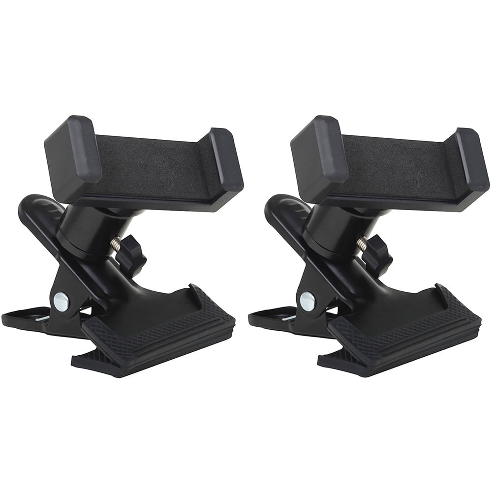 HOOWIFFY Guitar Phone Mount Metal Holder Black for Music Scores and Video Recording 2Pcs - Image 1