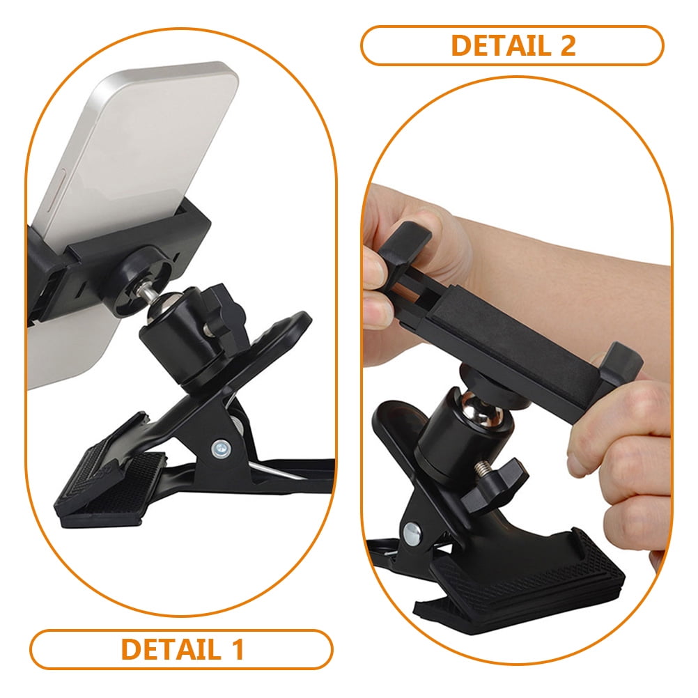 HOOWIFFY Guitar Phone Mount Metal Holder Black for Music Scores and Video Recording 2Pcs - Image 6