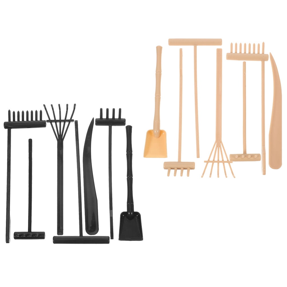 Worgeous 14pcs Mini Plastic Rakes Small Garden Rakes for Sand Table Crafts and Adornments Tools Set - Image 4