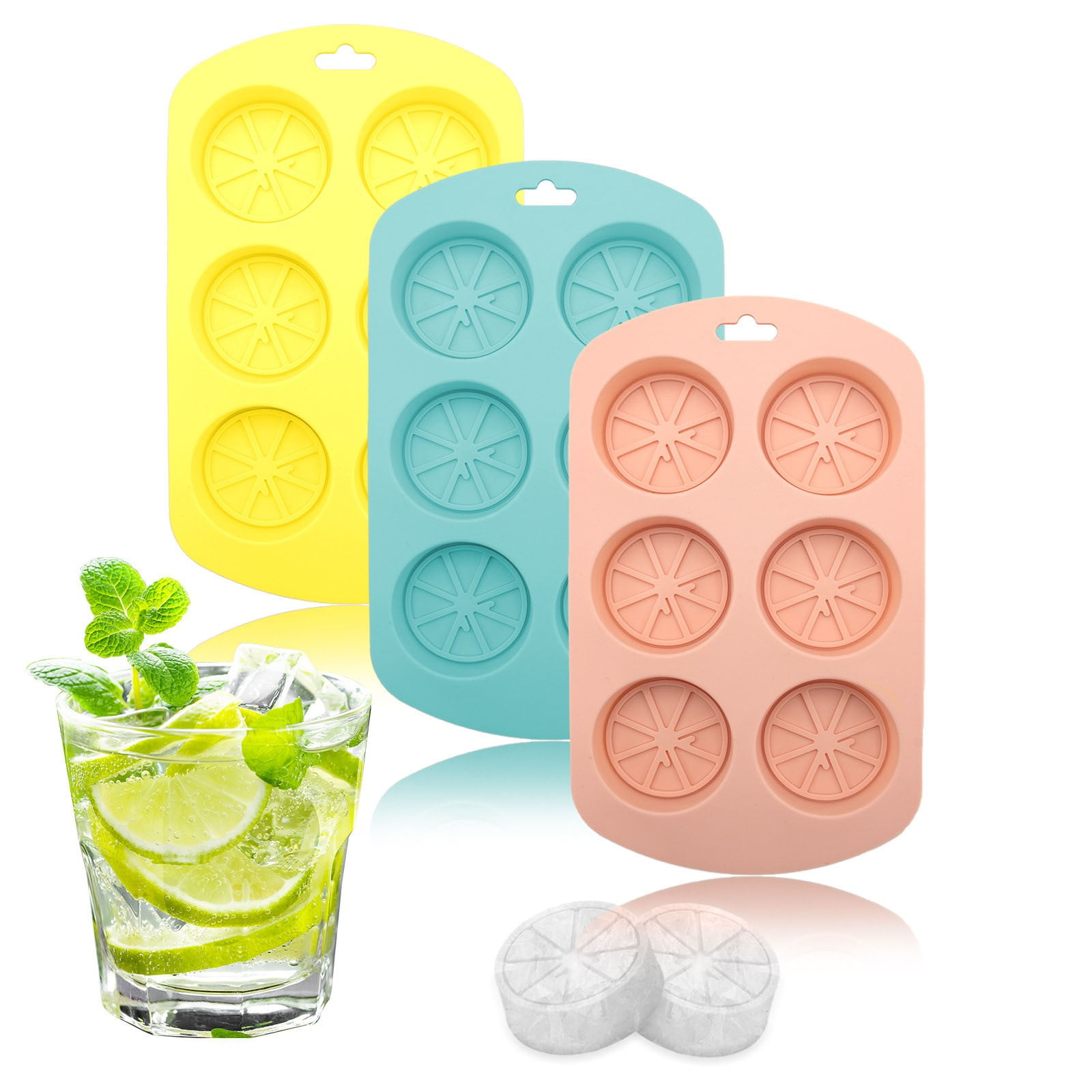 Darzheoy Friut Shaped Silicone Mold, 6 Cavity Lemon 3D Bakeware Mold, Nonstick Food Grade Mold for Soap, Candies, Fondant, Chocolate Yellow - Image 3