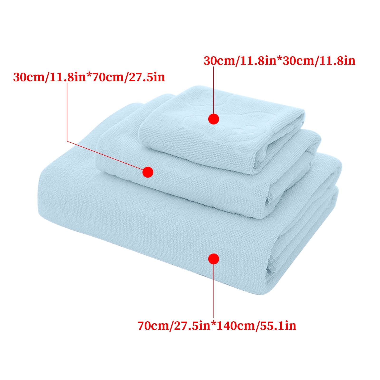 AYktou Bath Towels 3 Pack Cotton Bathroom Set,Contains a Bath Towels 28*56