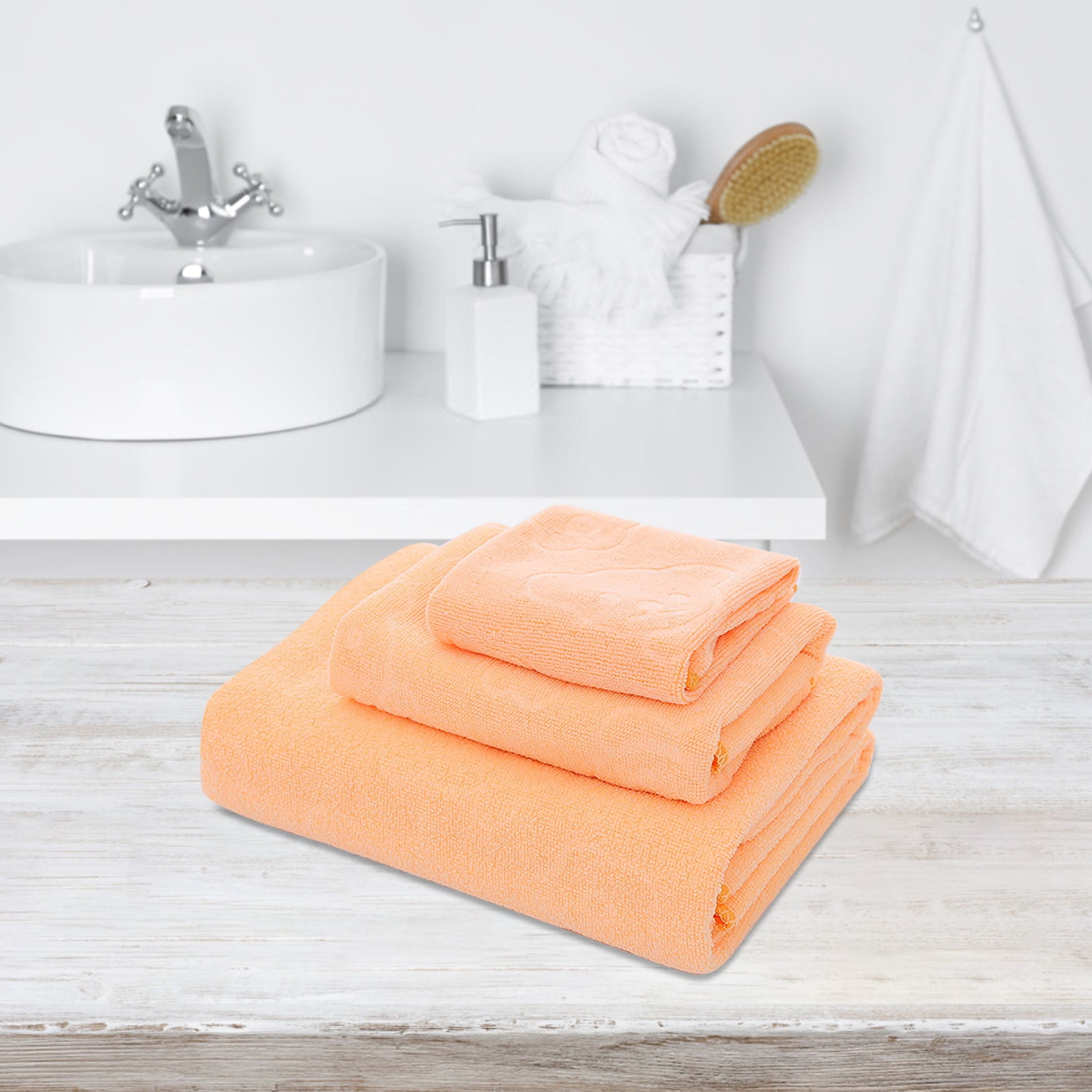 AYktou Bath Towels 3 Pack Cotton Bathroom Set,Contains a Bath Towels 28*56