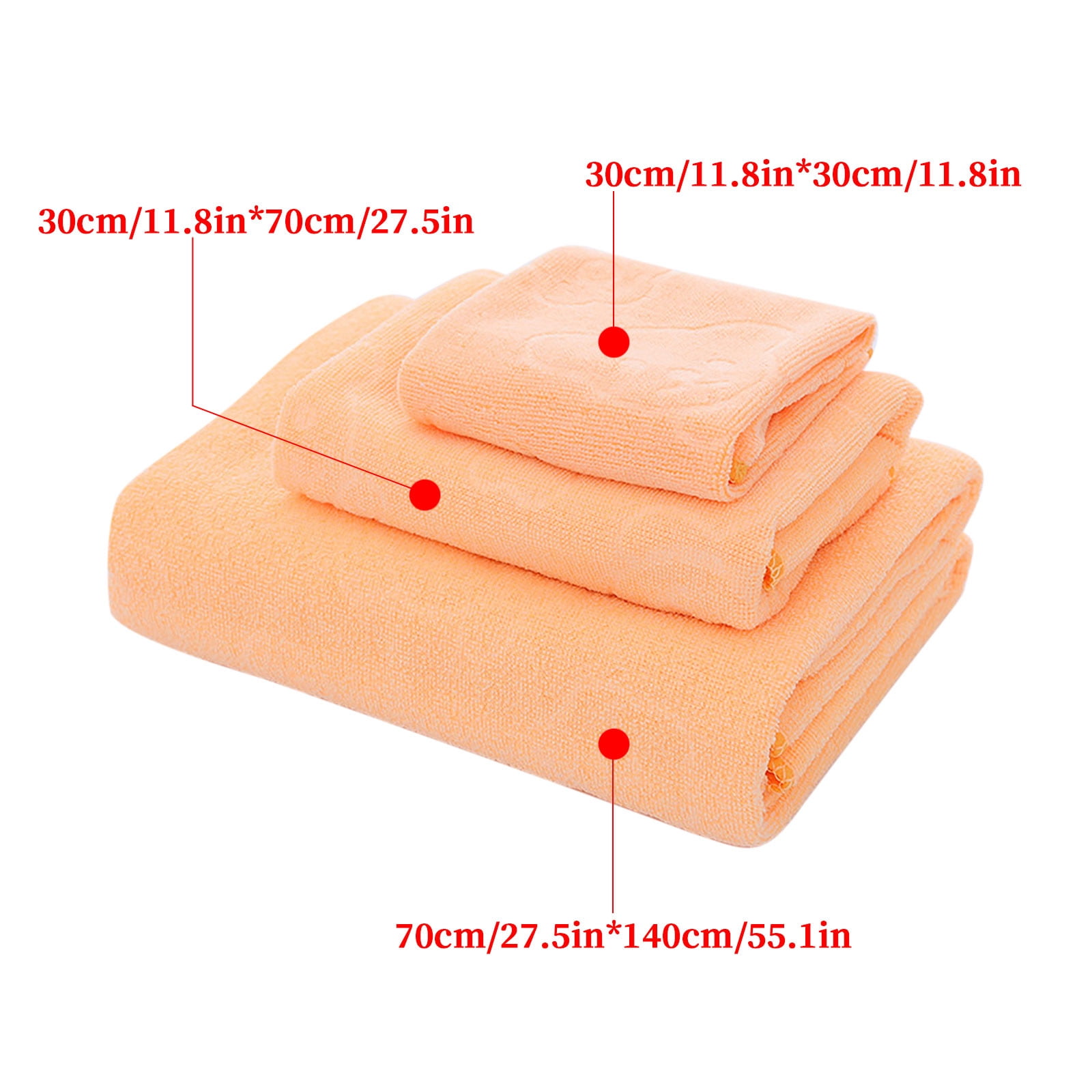 AYktou Bath Towels 3 Pack Cotton Bathroom Set,Contains a Bath Towels 28*56