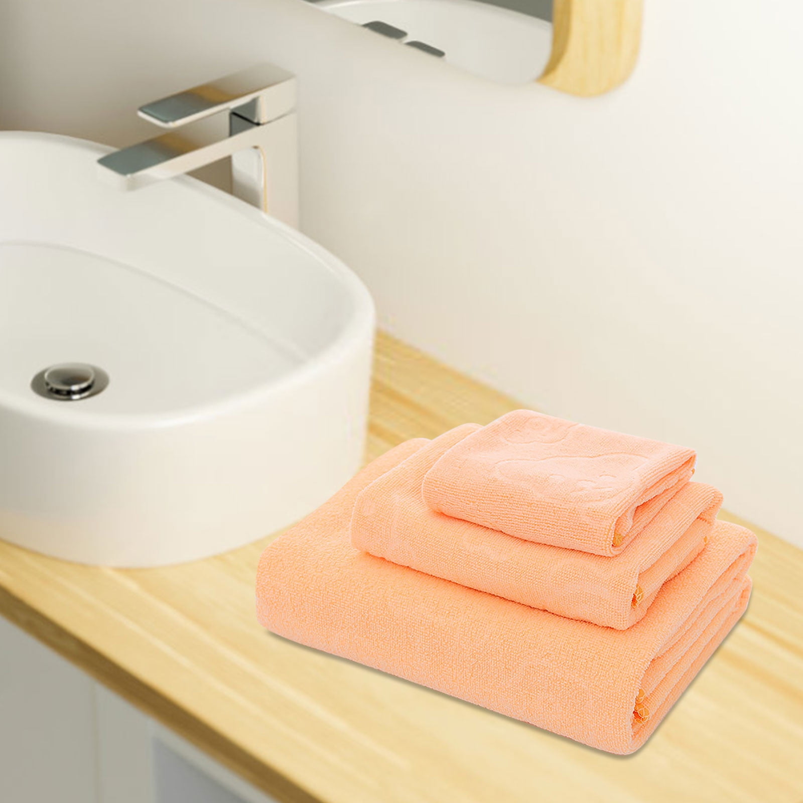 AYktou Bath Towels 3 Pack Cotton Bathroom Set,Contains a Bath Towels 28*56