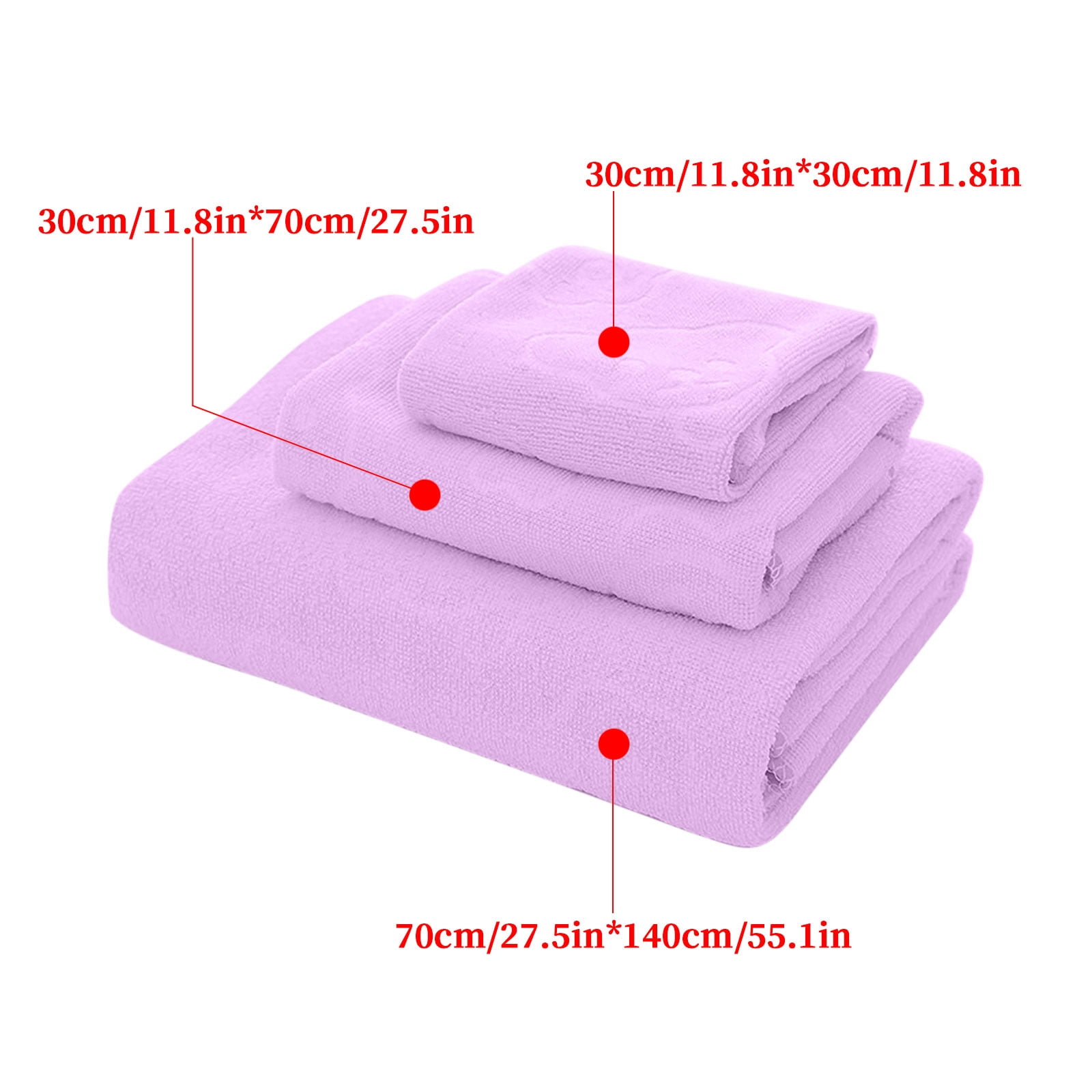 AYktou Bath Towels 3 Pack Cotton Bathroom Set,Contains a Bath Towels 28*56