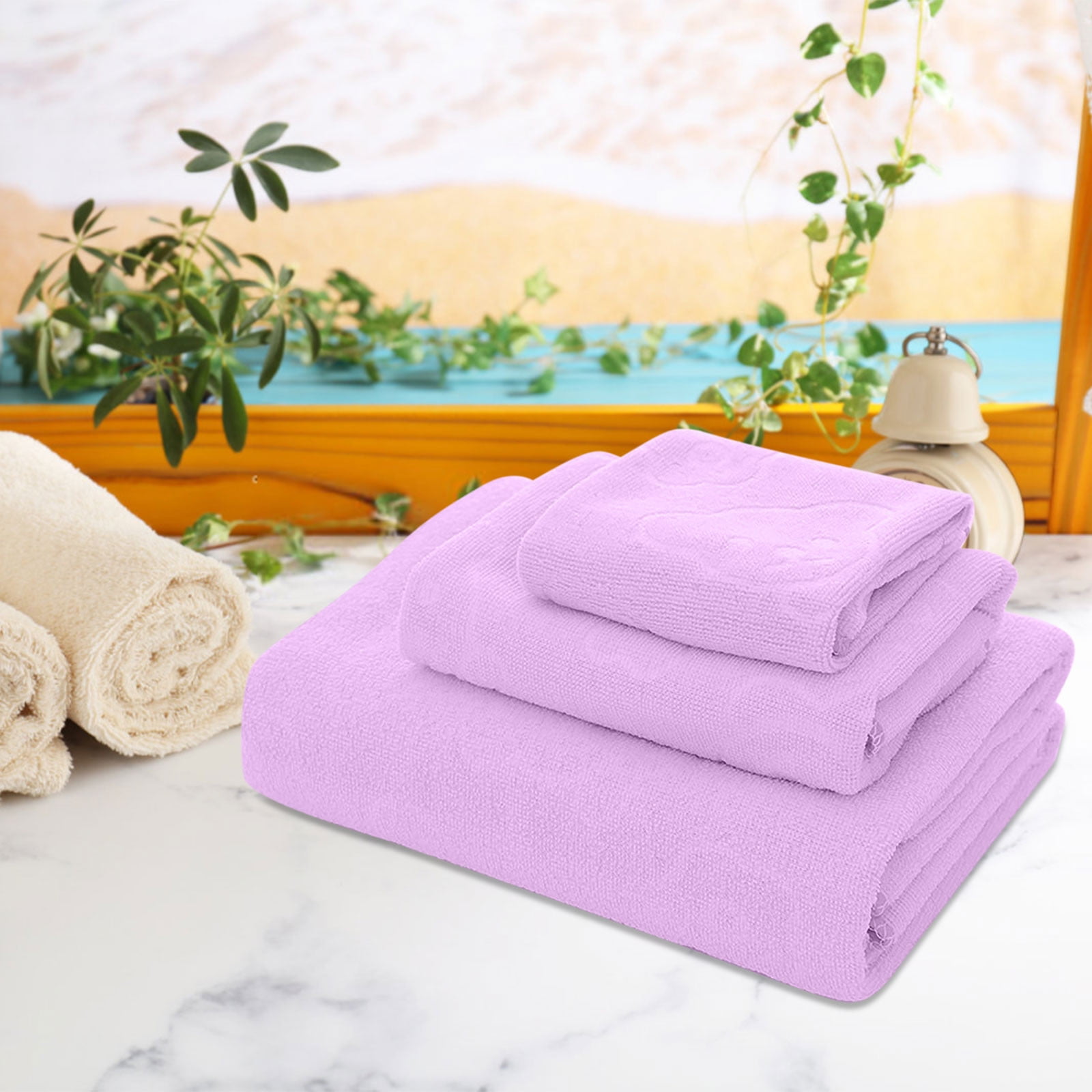 AYktou Bath Towels 3 Pack Cotton Bathroom Set,Contains a Bath Towels 28*56