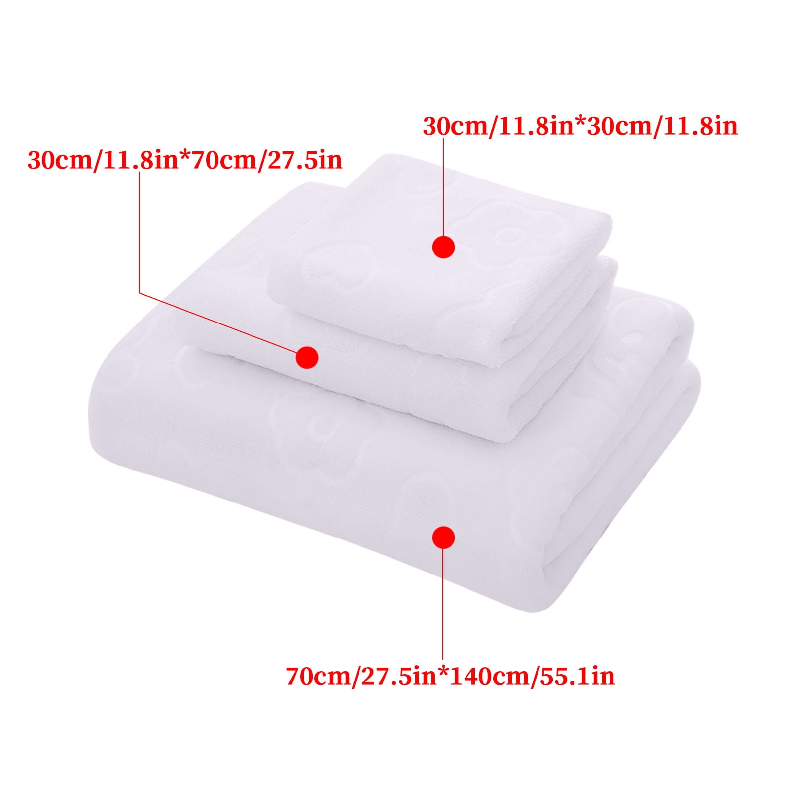 AYktou Bath Towels 3 Pack Cotton Bathroom Set,Contains a Bath Towels 28*56