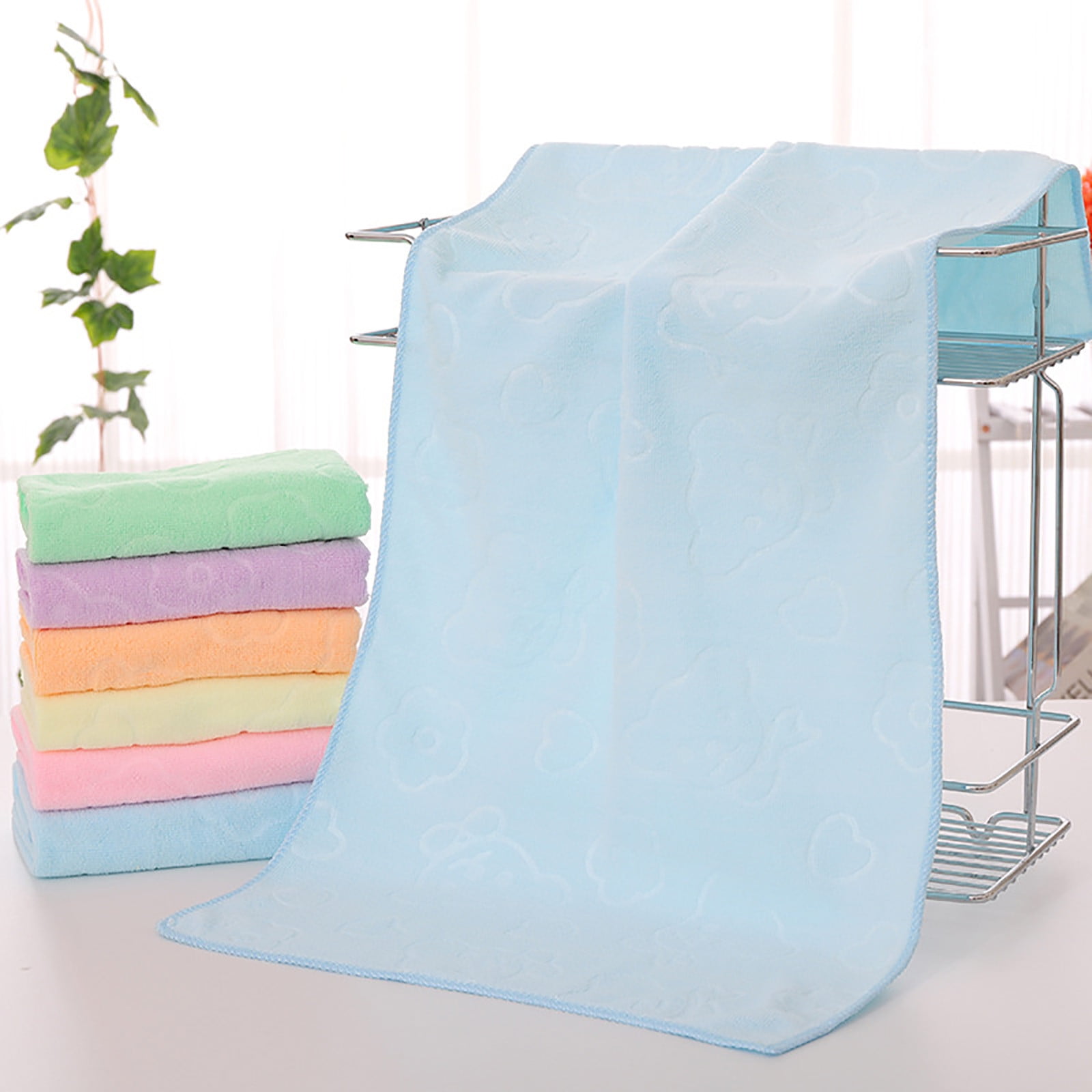 AYktou Bath Towels 3 Pack Cotton Bathroom Set,Contains a Bath Towels 28*56