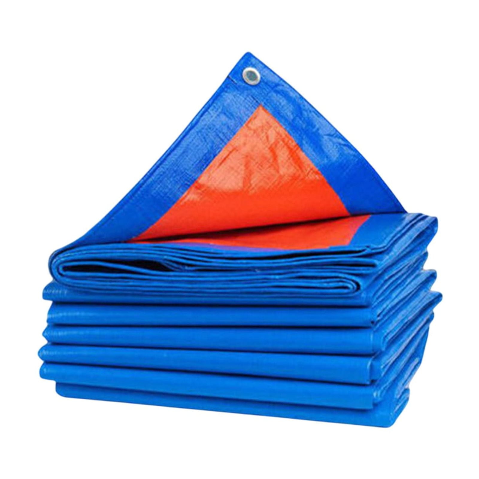 Darzheoy Heavy Duty Tarp Cover, Thick Tarps Waterproof Tear and Rip Proof UV Resistant Tarpaulin with Reinforced Grommets and Edges Blue - Image 3