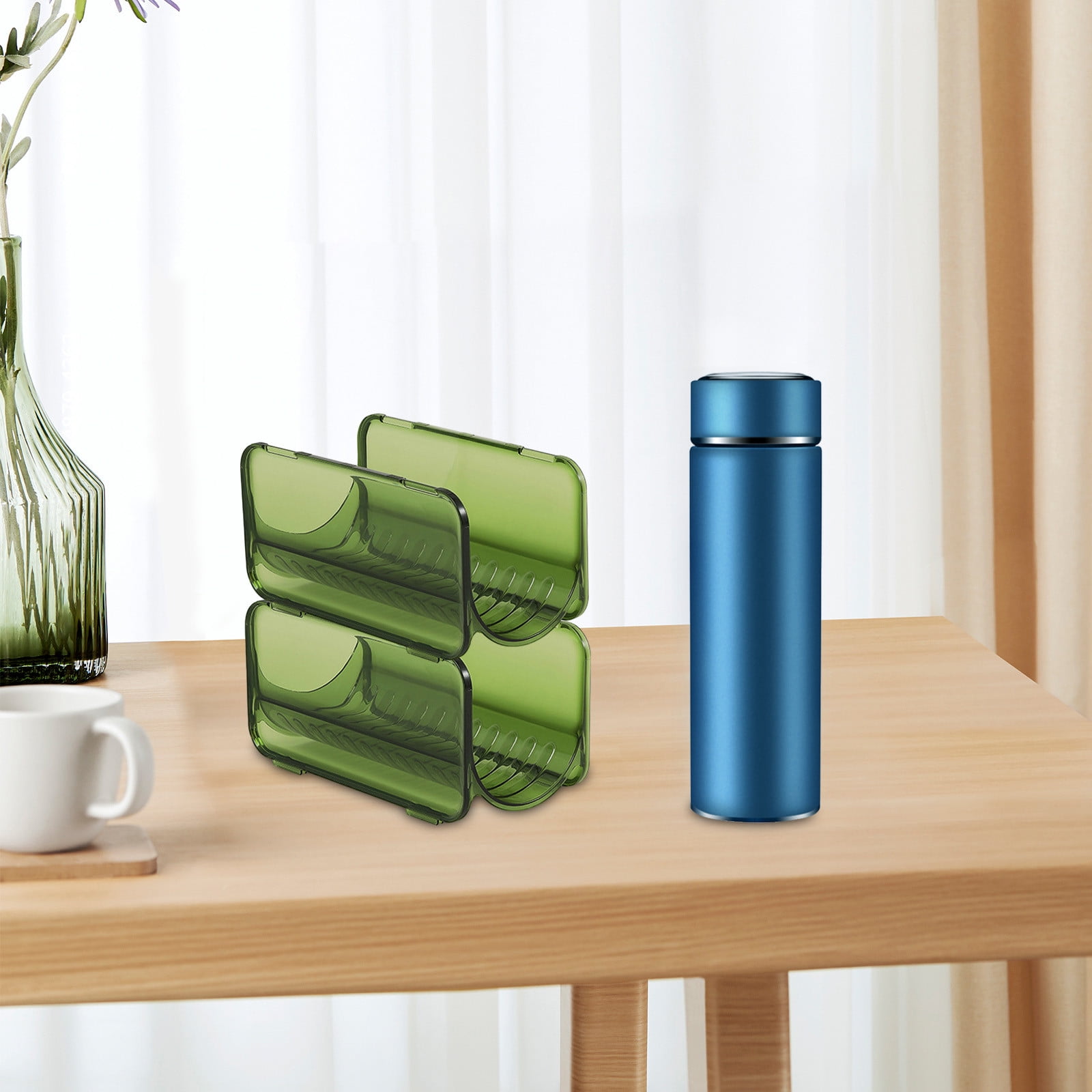 AYktou Wine Rack Water Bottle Organizer Sodas Can Organizer,Stackable Cabinet Organizer Bottle Plastic Water Bottle Holder Can Organizer for Countertop,Table Top,Pantry,Fridge E - Image 8