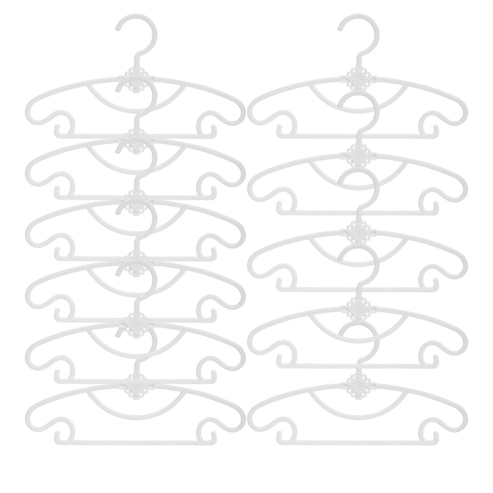 Kdkad 10-Pack Serviceable Kids' Clothes Hangers - Heavy-Duty Plastic Non-Slip Infant & Toddler Hangers for Closet, Nursery, Travel - Space-Saving Baby Closet Organizers 11.2×6.5 in Pink - Image 1