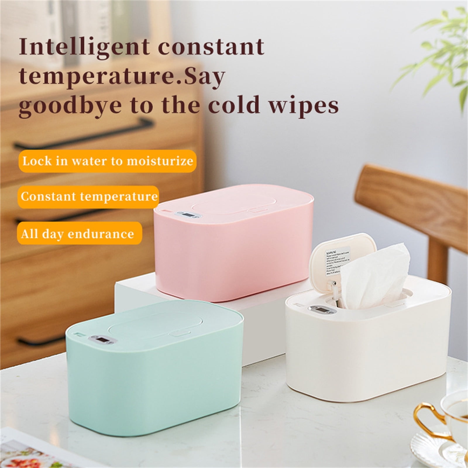 Darzheoy Baby Wipe Warmer Baby Wipe Heater Large Capacity Smart Wipe Warmer, Adjustable Temperature F - Image 3