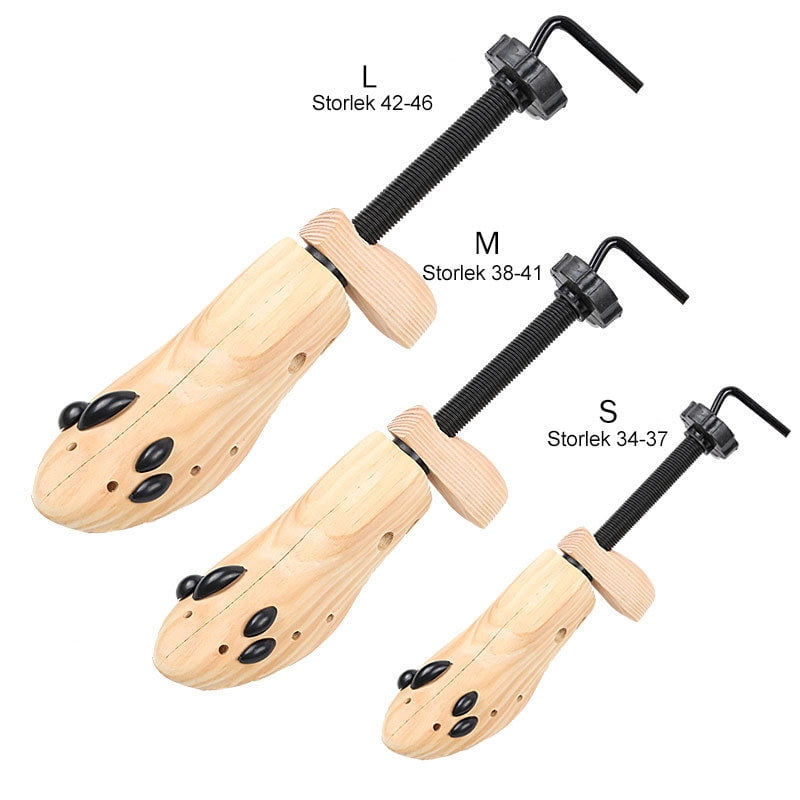 Darzheoy Shoe Stretcher for Men and Women Professional Shoe Adjustable Width & Length, Size 42-46, Wood (Includes Only 1 Shoe Stretcher) L Brown - Image 4