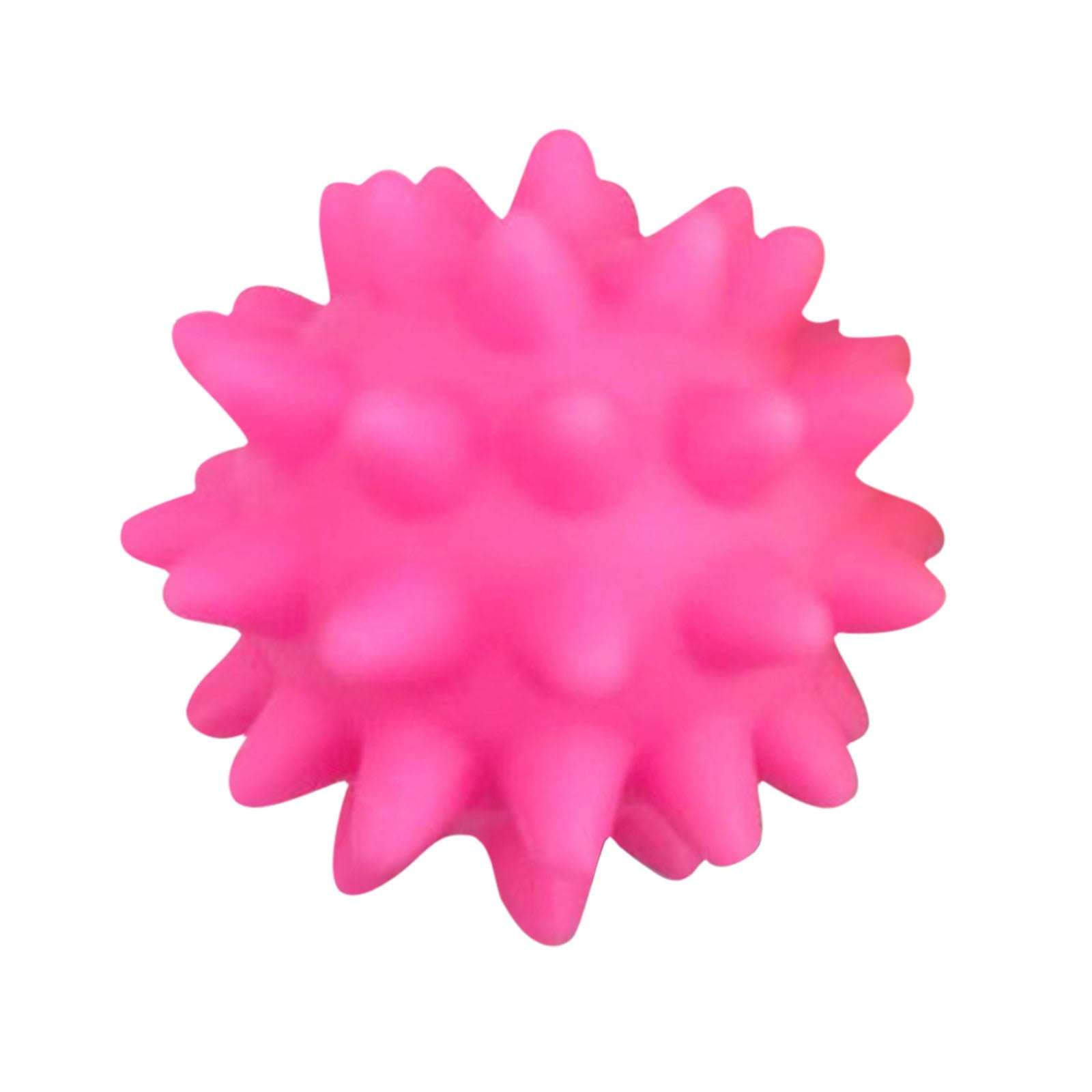 Darzheoy Squeaky Fetch Spike Balls Toys for Pet Small Dogs Puppy Rubber 2 Pack Bright Colors Chew Teething Toys Pet Squeaky Chewing Balls (Random) Multicolor - Image 2