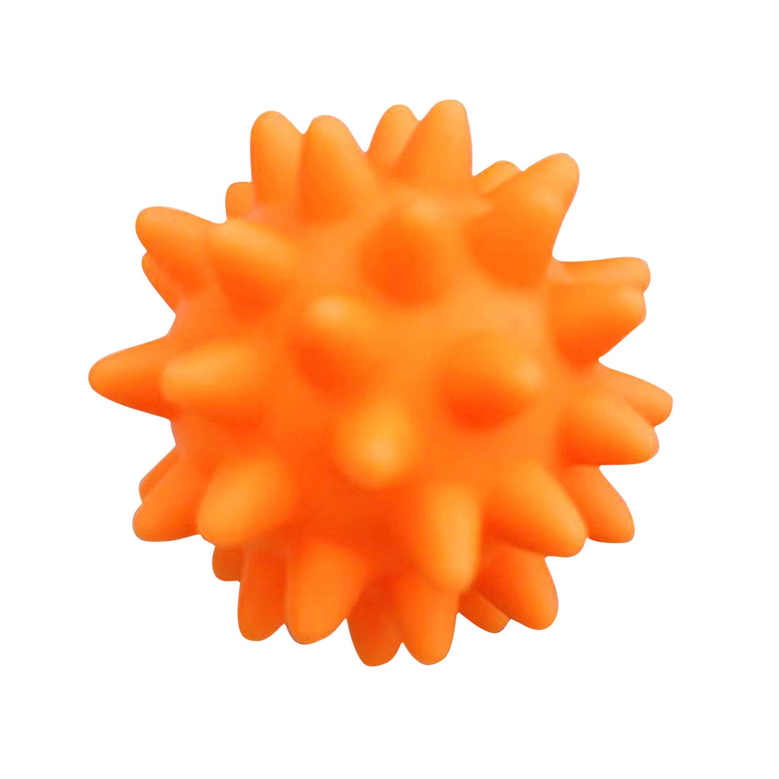 Darzheoy Squeaky Fetch Spike Balls Toys for Pet Small Dogs Puppy Rubber 2 Pack Bright Colors Chew Teething Toys Pet Squeaky Chewing Balls (Random) Multicolor - Image 3